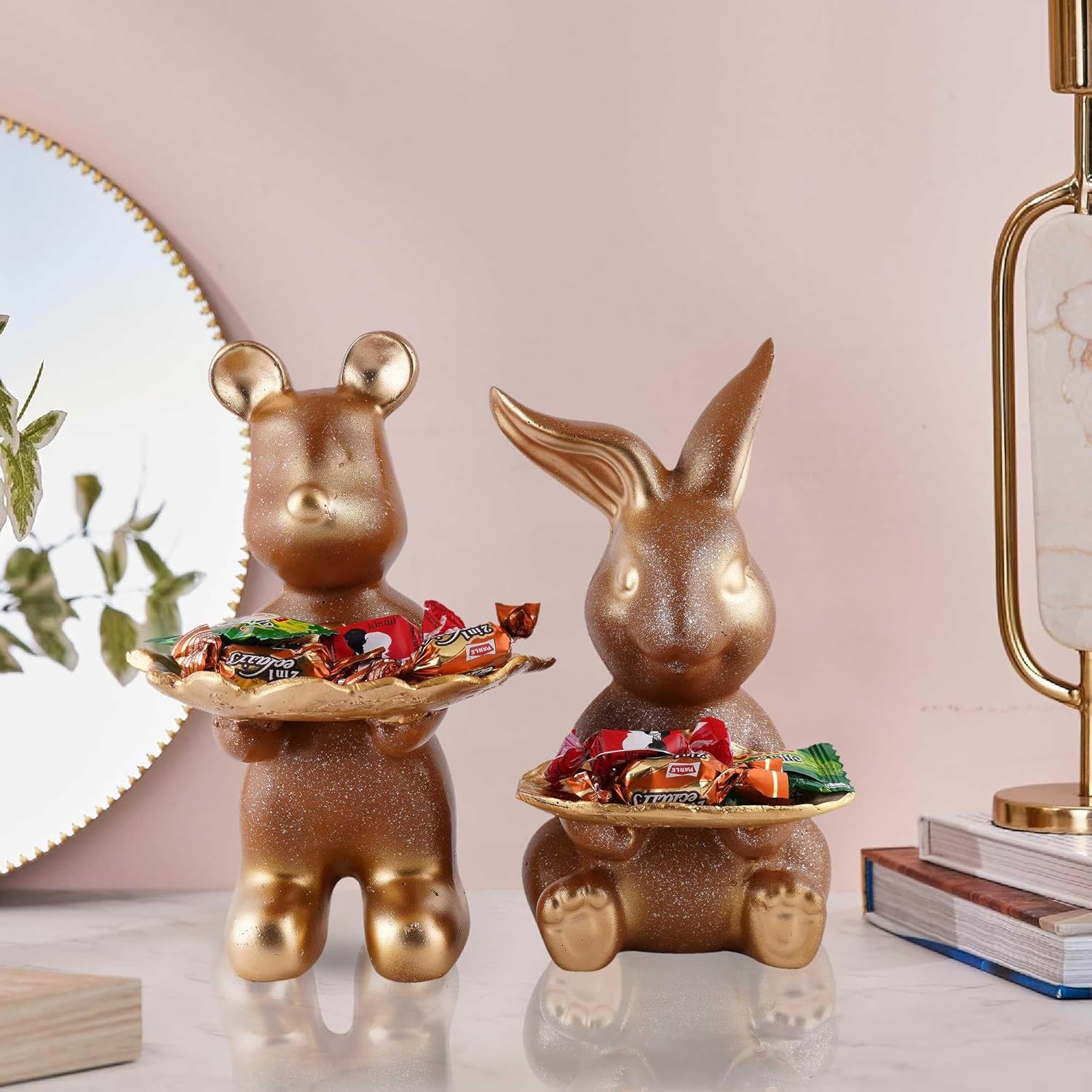 Cute Rabbit Showpiece Pair for Living Ro...