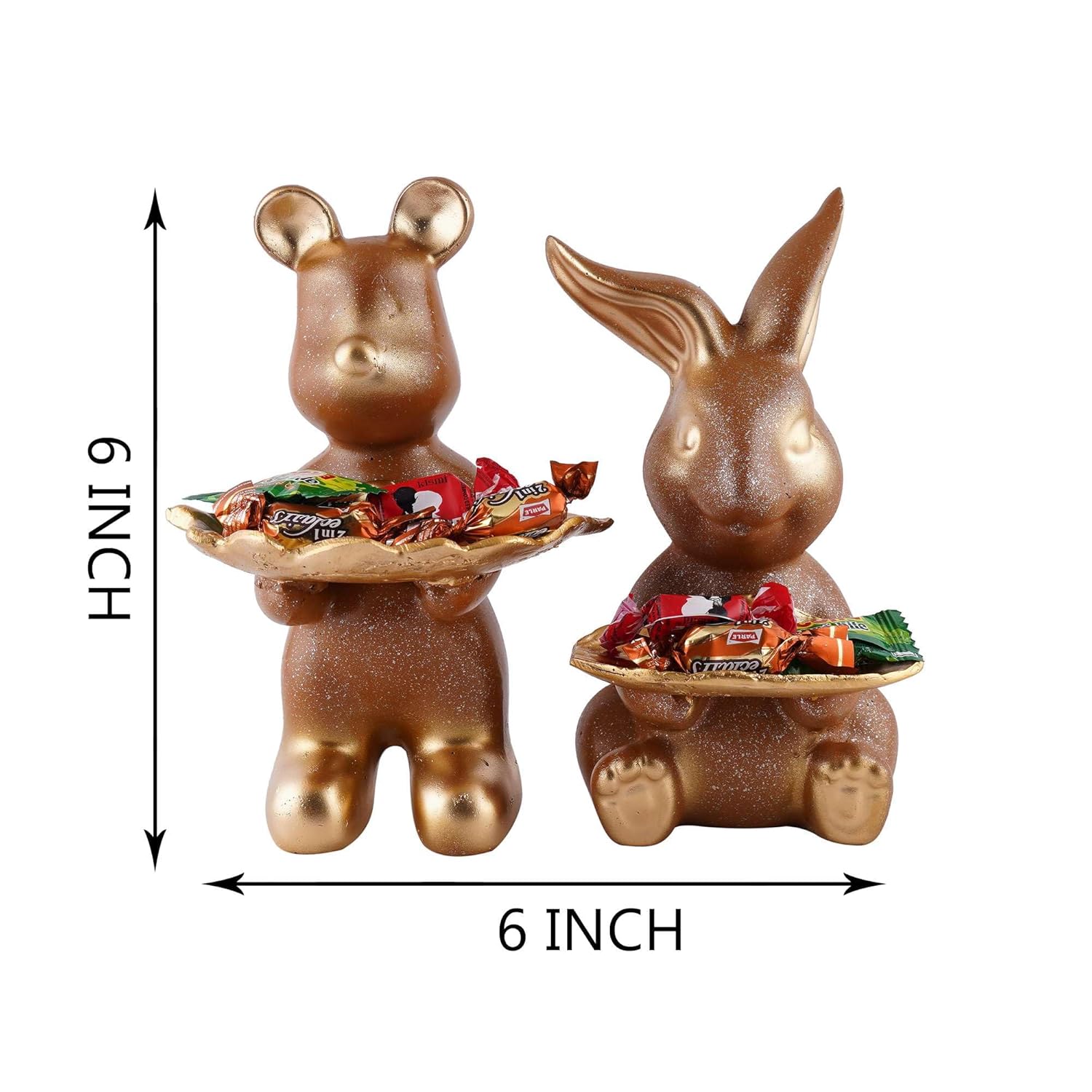Cute Rabbit Showpiece Pair for Living Room or Bedroom