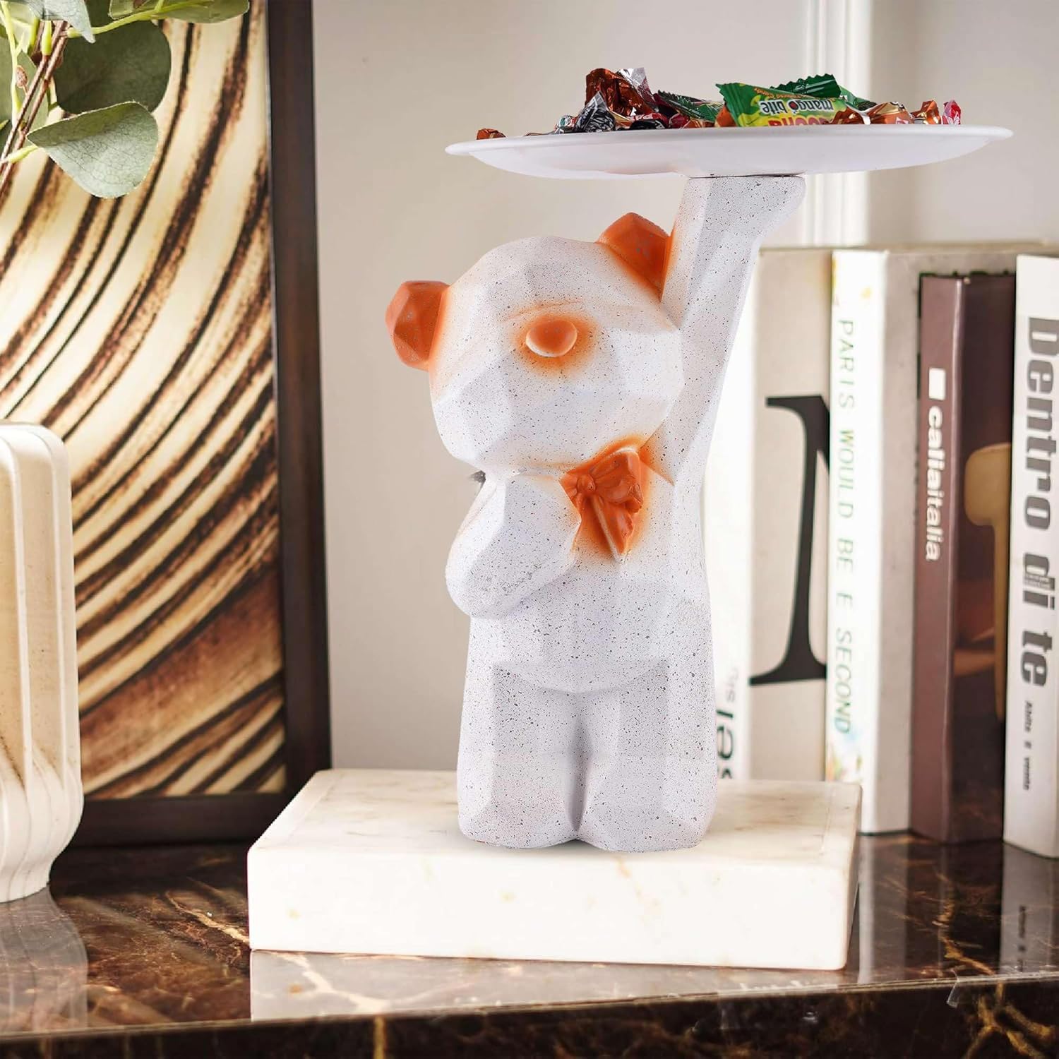 Whimsical Cool Bear Statue for Living Ro...
