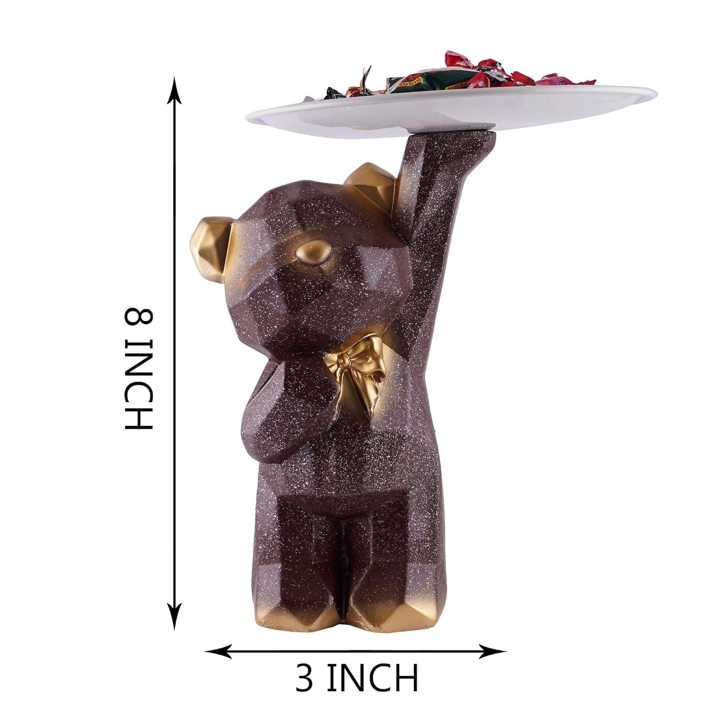 Stylish Bear Home Decor Figurine for Shelving Display