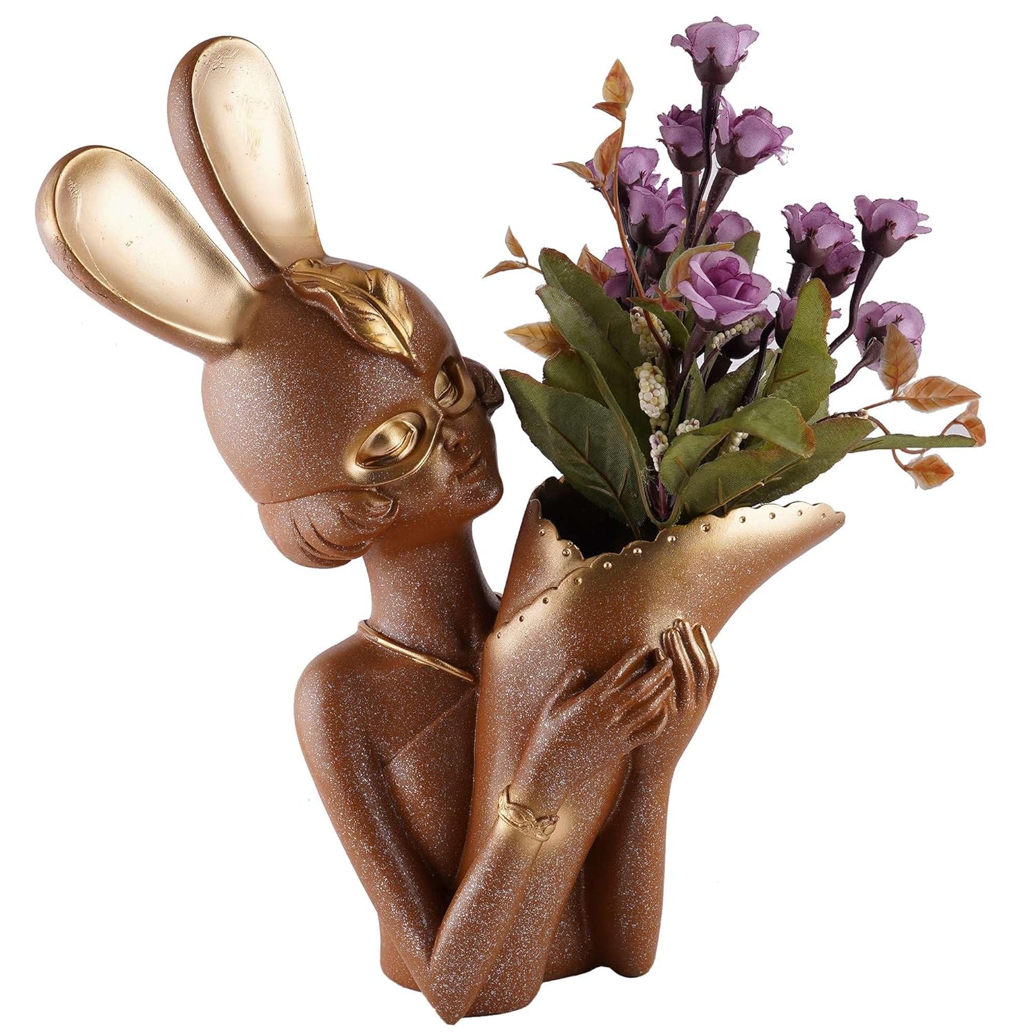 Handcrafted Floral Vase Showpiece for Living Room Decor