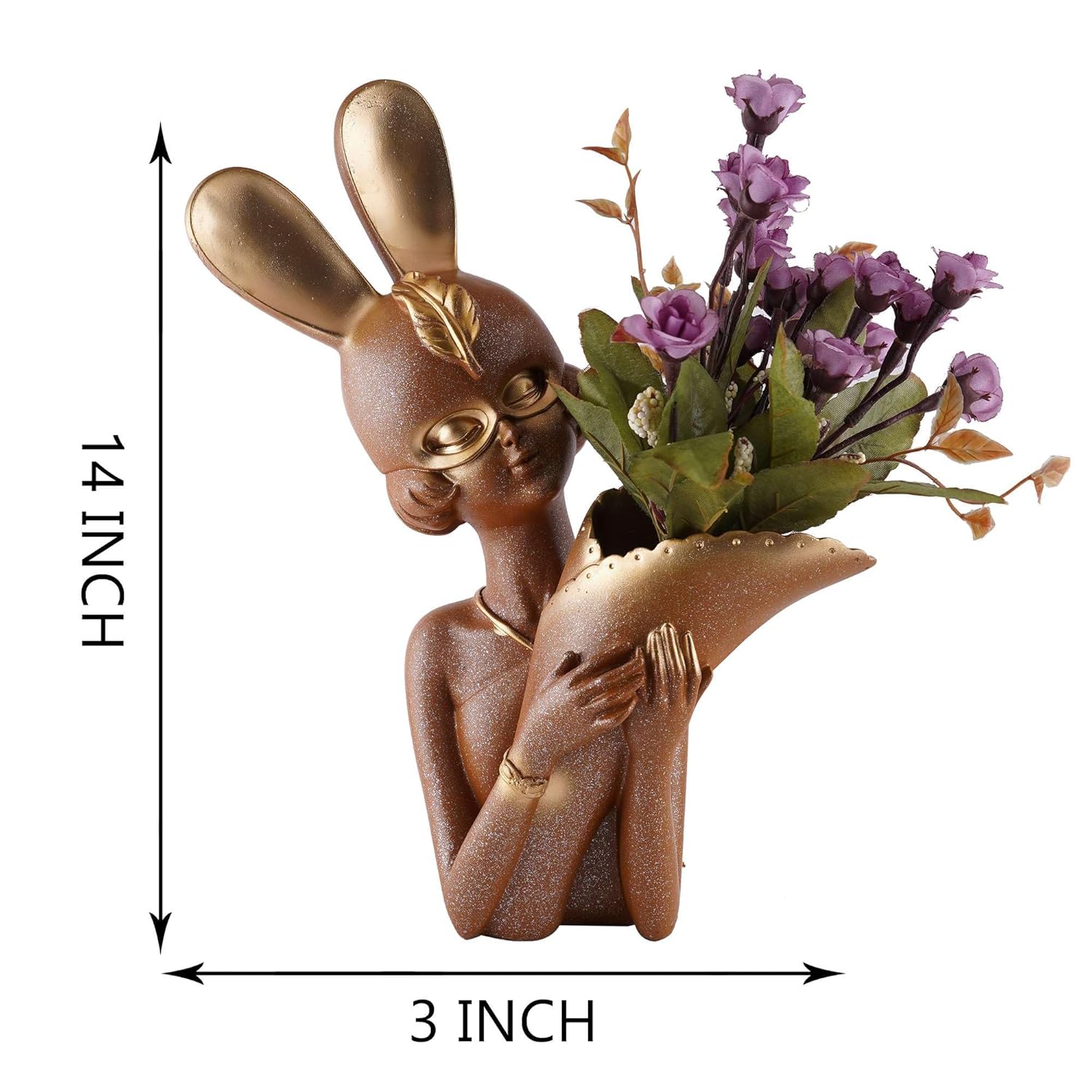 Handcrafted Floral Vase Showpiece for Living Room Decor