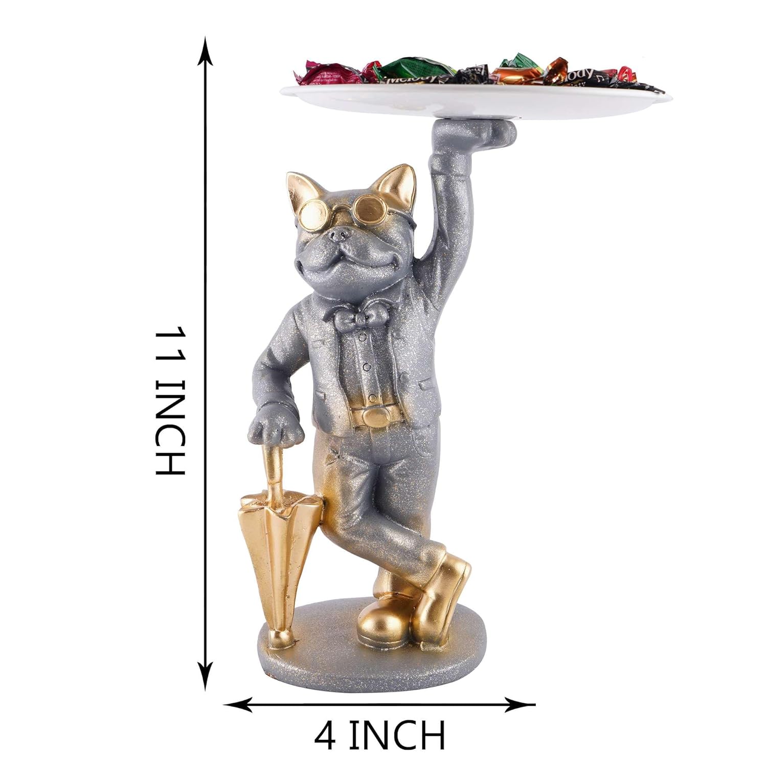Resin Cool Dog Storage Holder Home Decor Showpiece