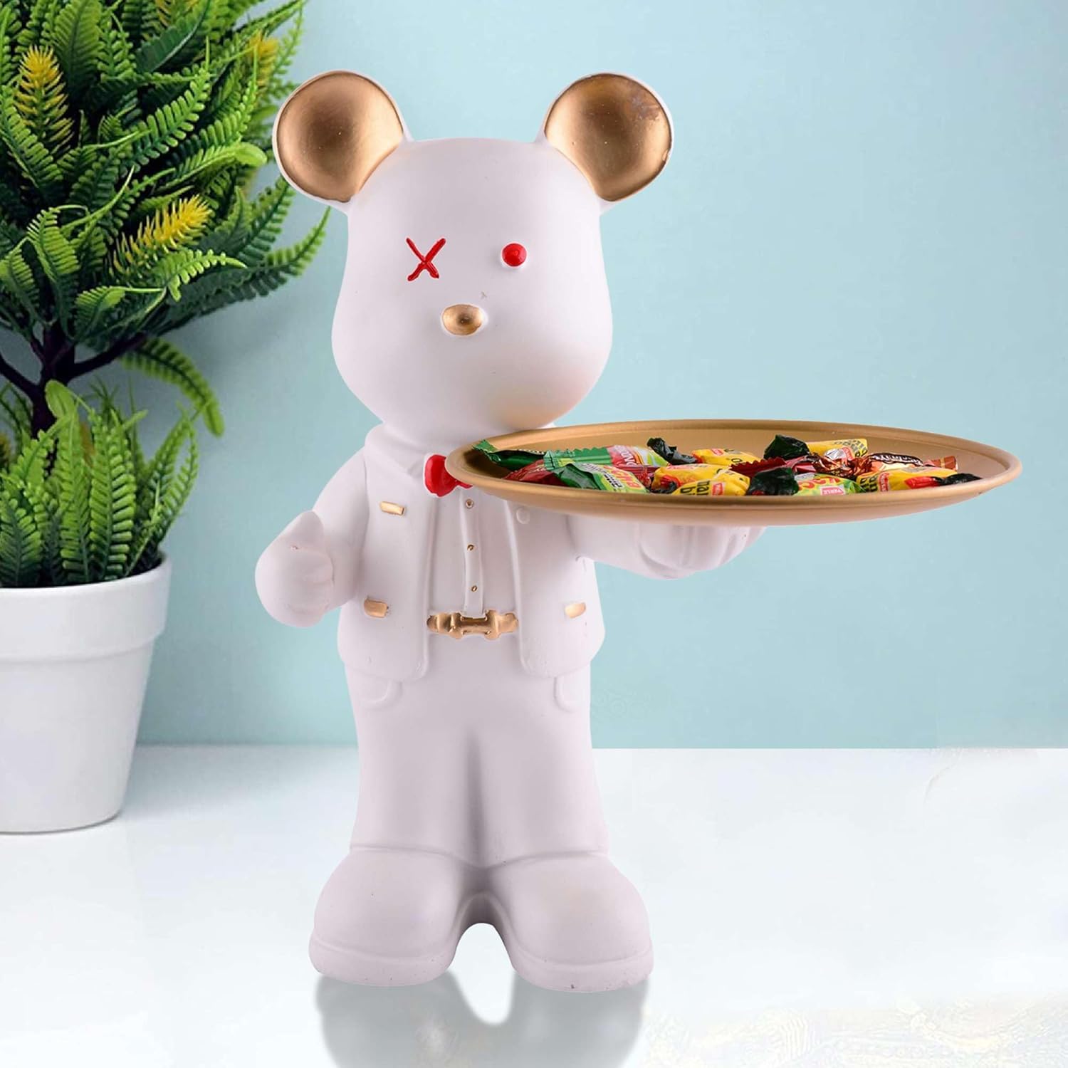 Cool Teddy Bear Showpiece with Plate Hom...