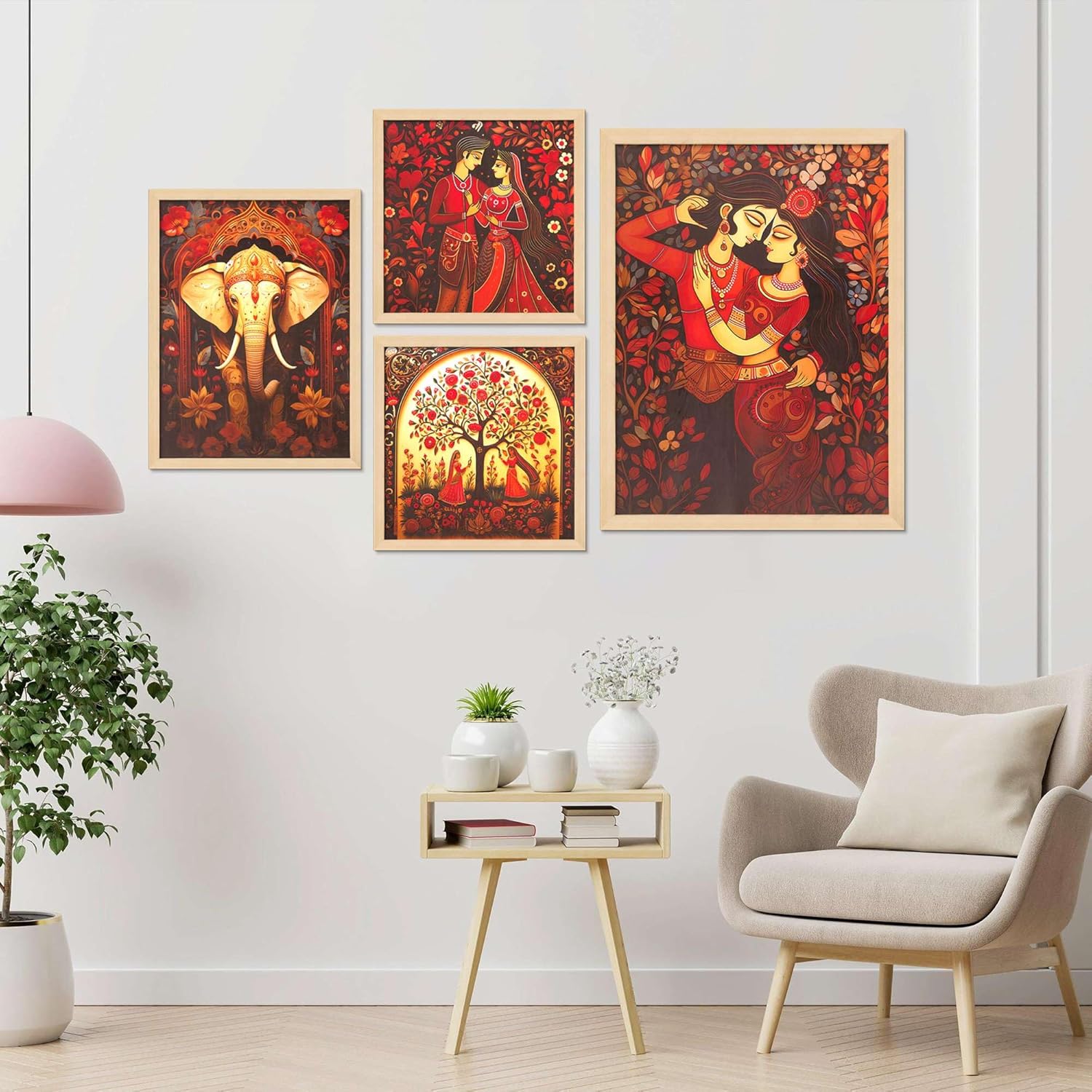 Scenery Framed Wall Painting Set of Four...