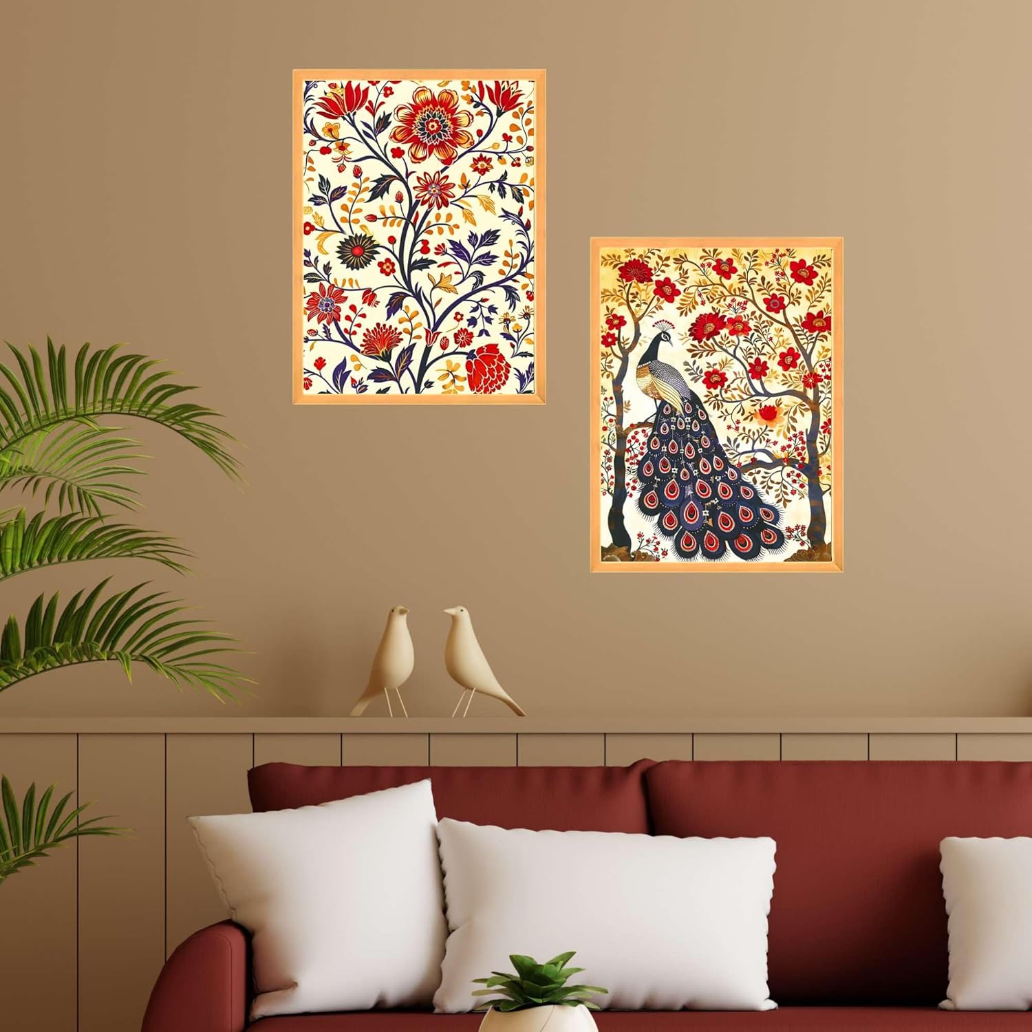 Framed Wall Paintings Set of Two Large H...