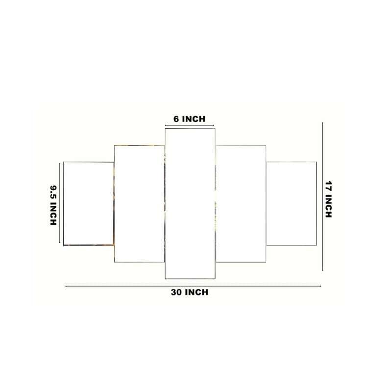 MDF Framed 3D Wall Painting Set of Five for Home Decoration