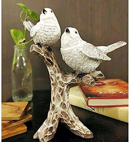 Handcrafted Birds Couple on Tree Resin S...