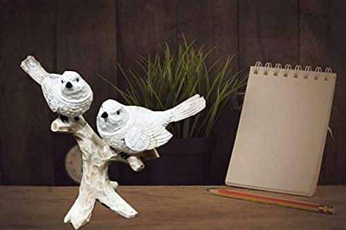 Handcrafted Birds Couple on Tree Resin Showpiece Decor