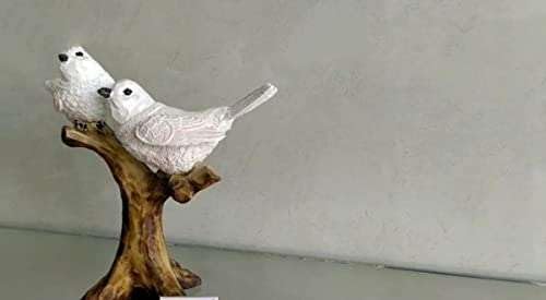 Handcrafted Birds Couple on Tree Resin Showpiece Decor