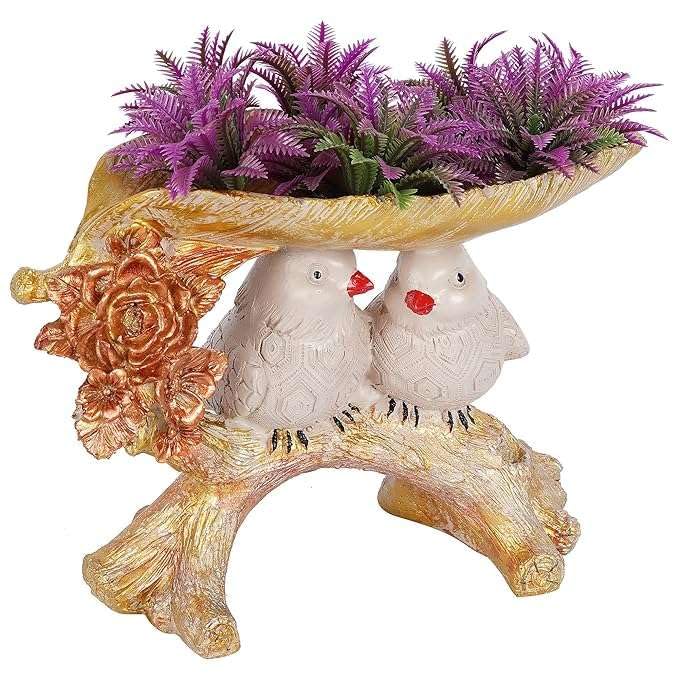 Birds Couple on Tree Handcrafted Resin Showpiece