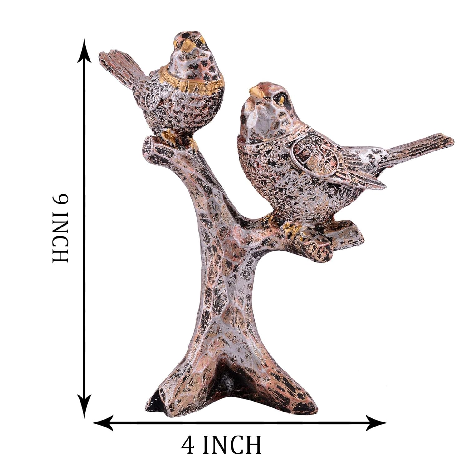 Birds Couple on Tree Resin Decorative Showpiece