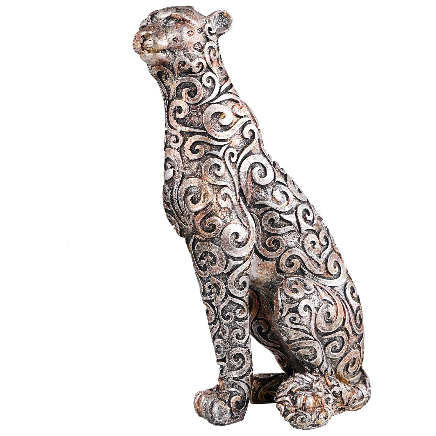 Panther Sitting Antique Animal Figurine Home Decor