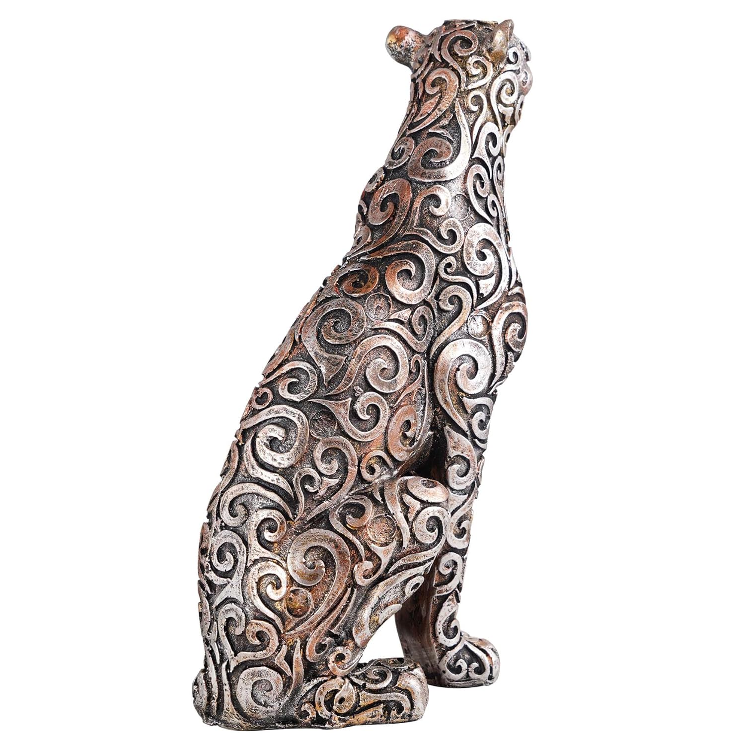 Panther Sitting Antique Animal Figurine Home Decor