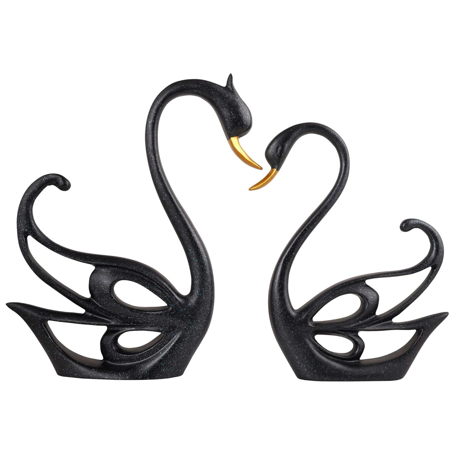 Good Luck Black Swan Decorative Home Showpiece