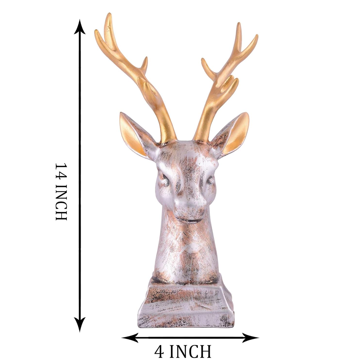 Deer Head Resin Showpiece Animal Figurine Vaastu Decor