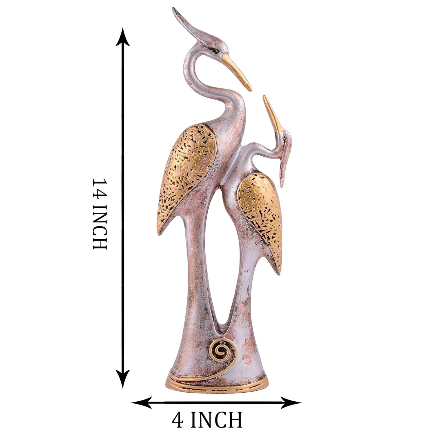 Good Luck White Swan Decorative Home Showpiece