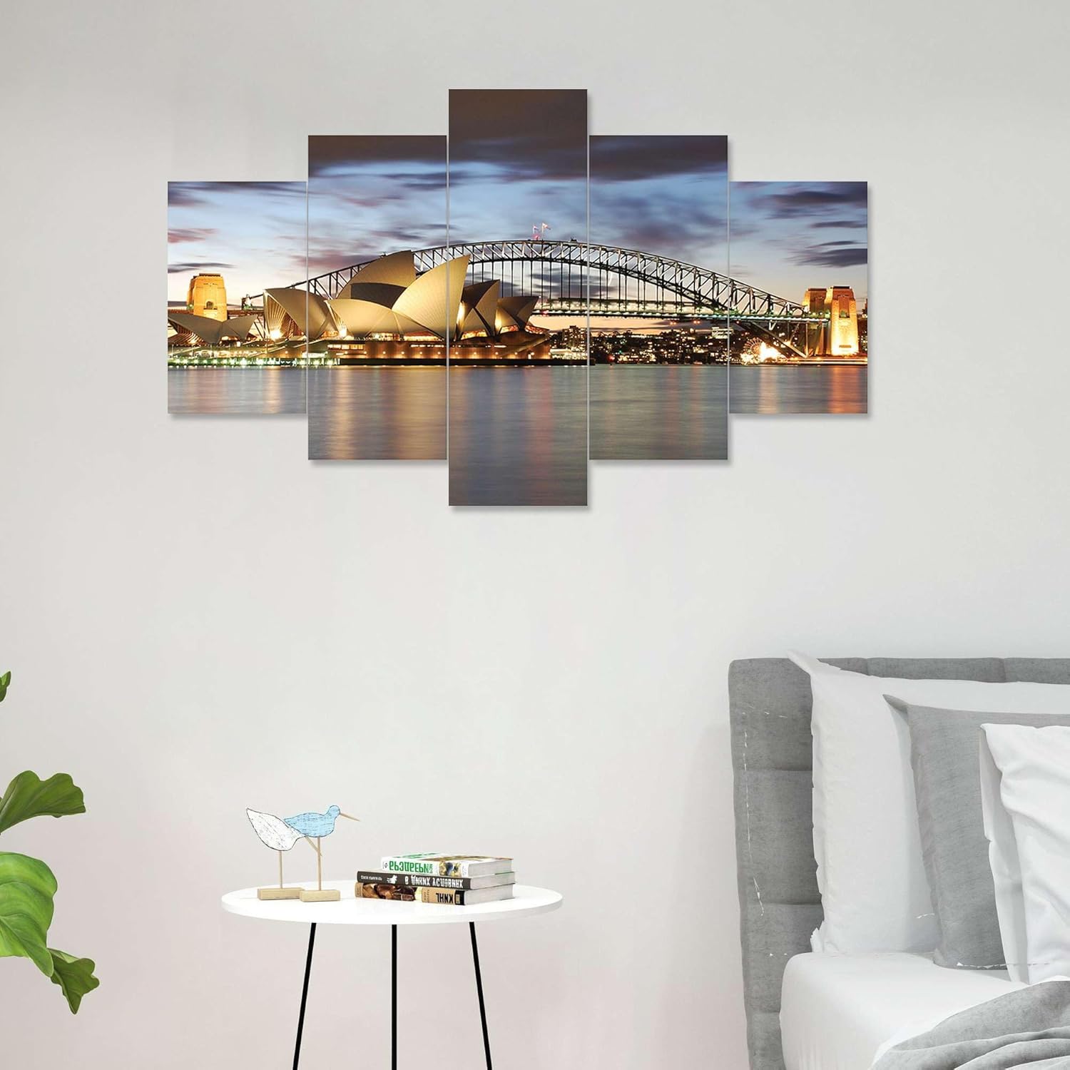 MDF Framed 3D Wall Painting Set of Five for Home Decoration