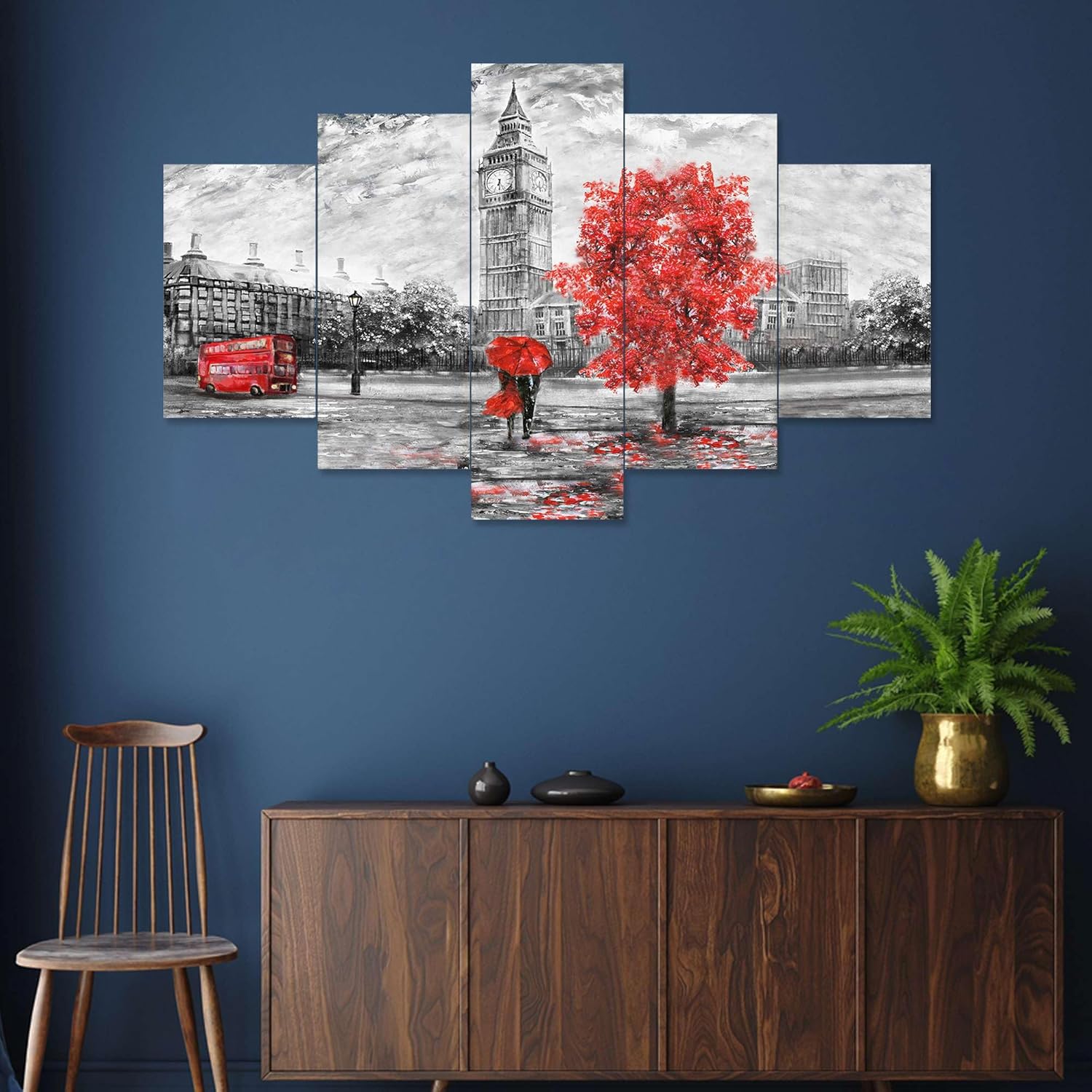 MDF Framed 3D Wall Painting Set of Five...