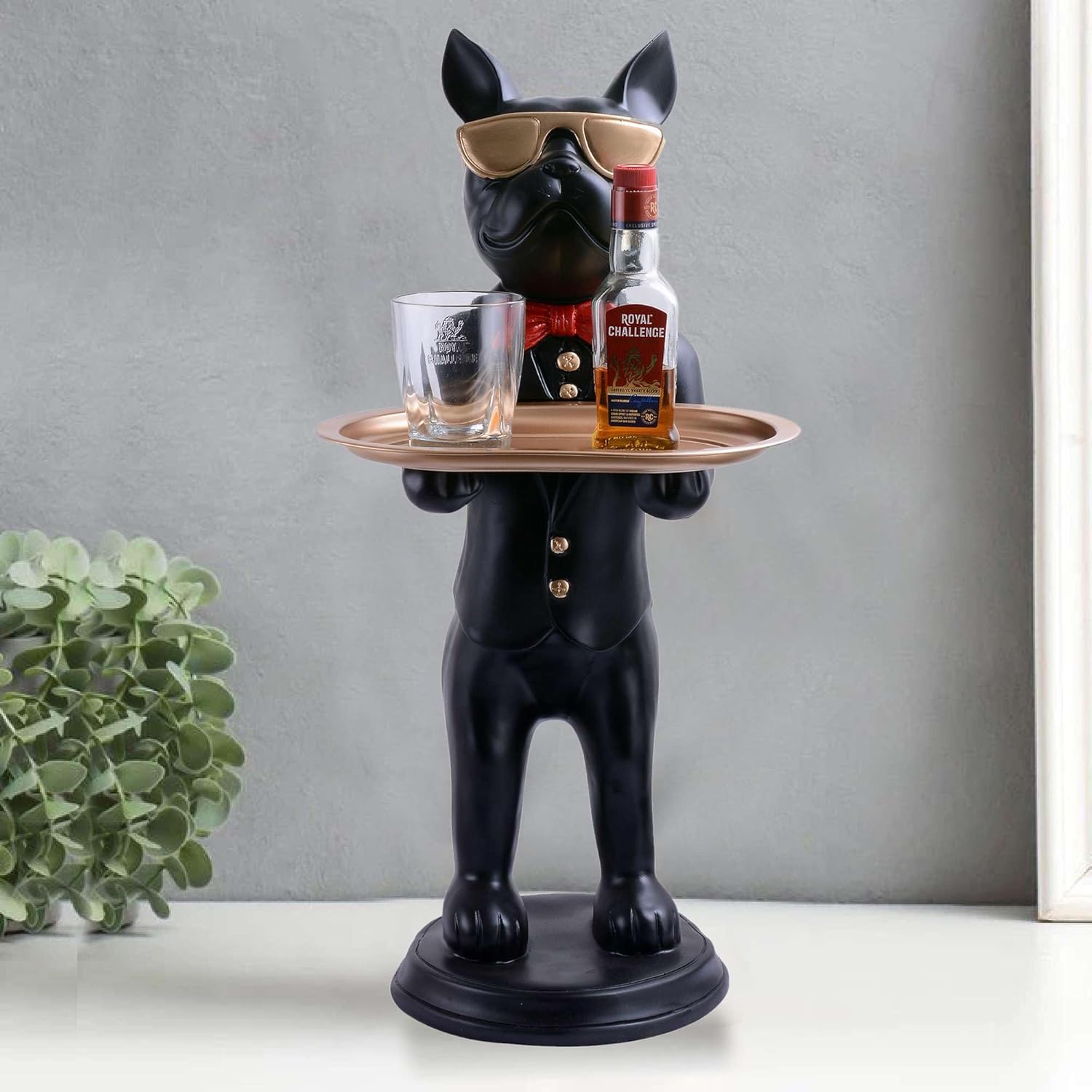 Cool Dog Showpiece with Plate Modern Hom...