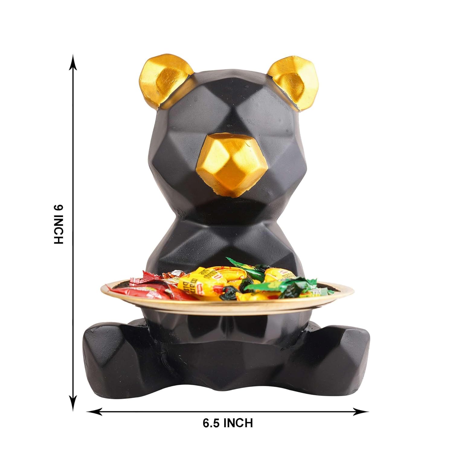 Cool Teddy Showpiece with Plate Cute Home Decor