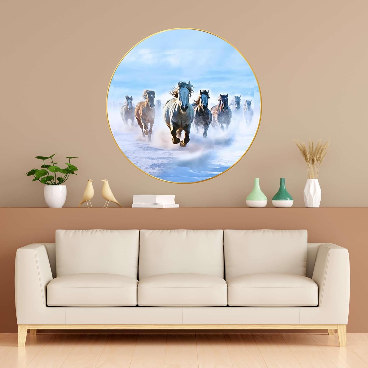 Seven Horses Vastu Painting For Wall Dec...