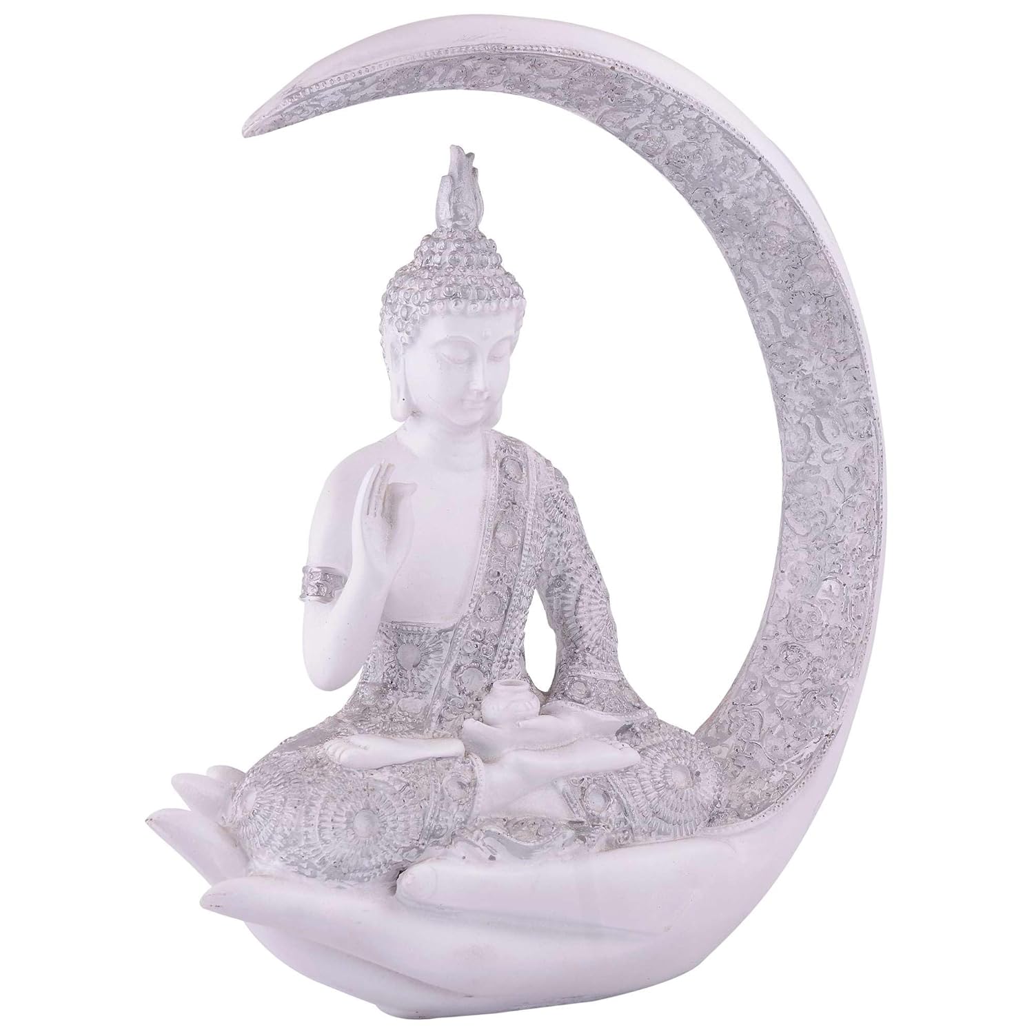 Gautam Buddha Statue Feng Shui Vastu Home Showpiece White Color