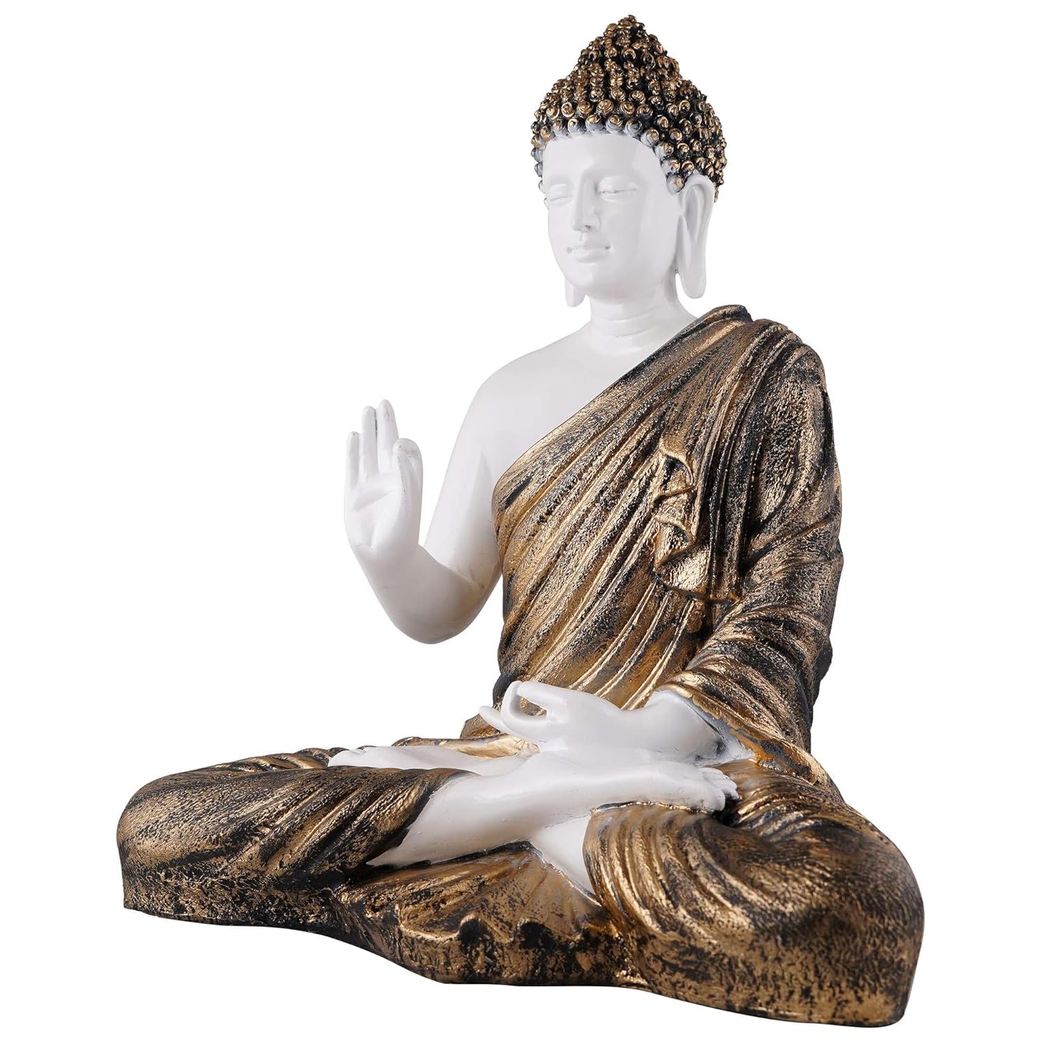 Gautam Buddha Statue Feng Shui Vastu Decorative Idol Golden Color