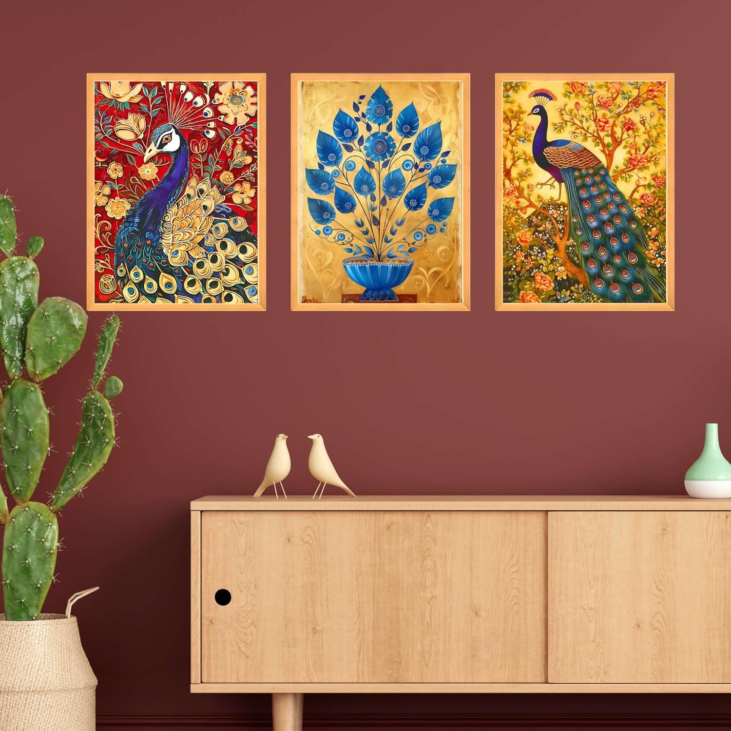 Wall Paintings for Wall Dacoration Large Framed Wall Paintings Set of Three for Living Room