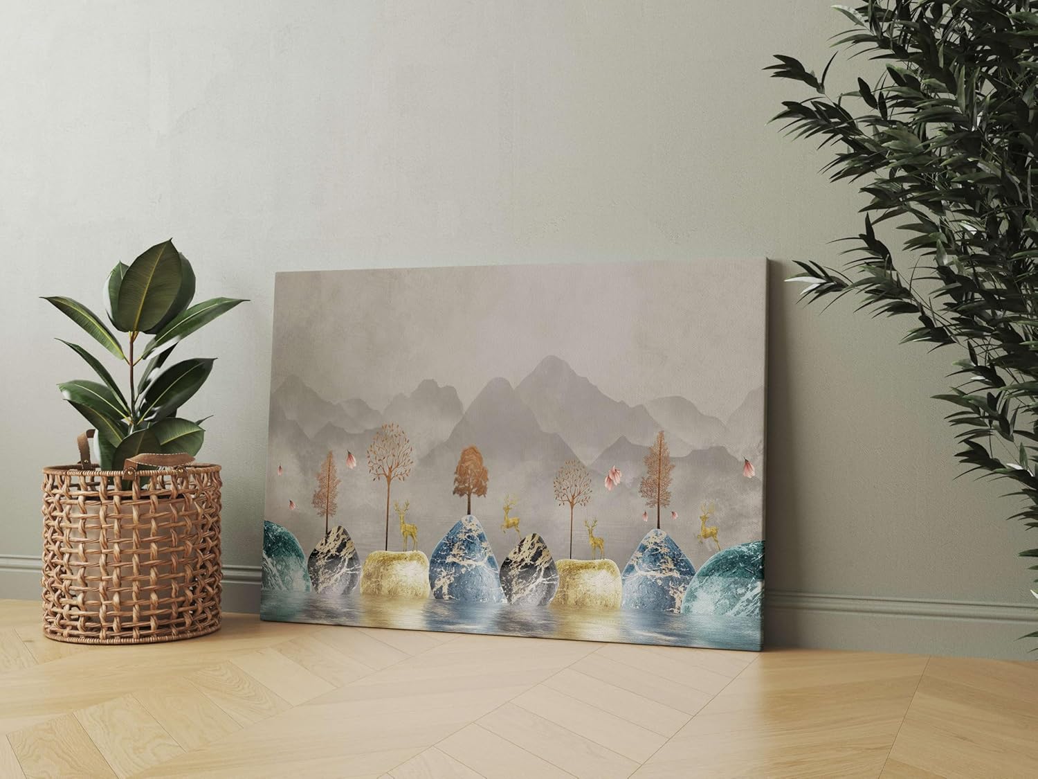 Morden Art Painting For Wall Decoration With Frame Canvas Painting For Living Room