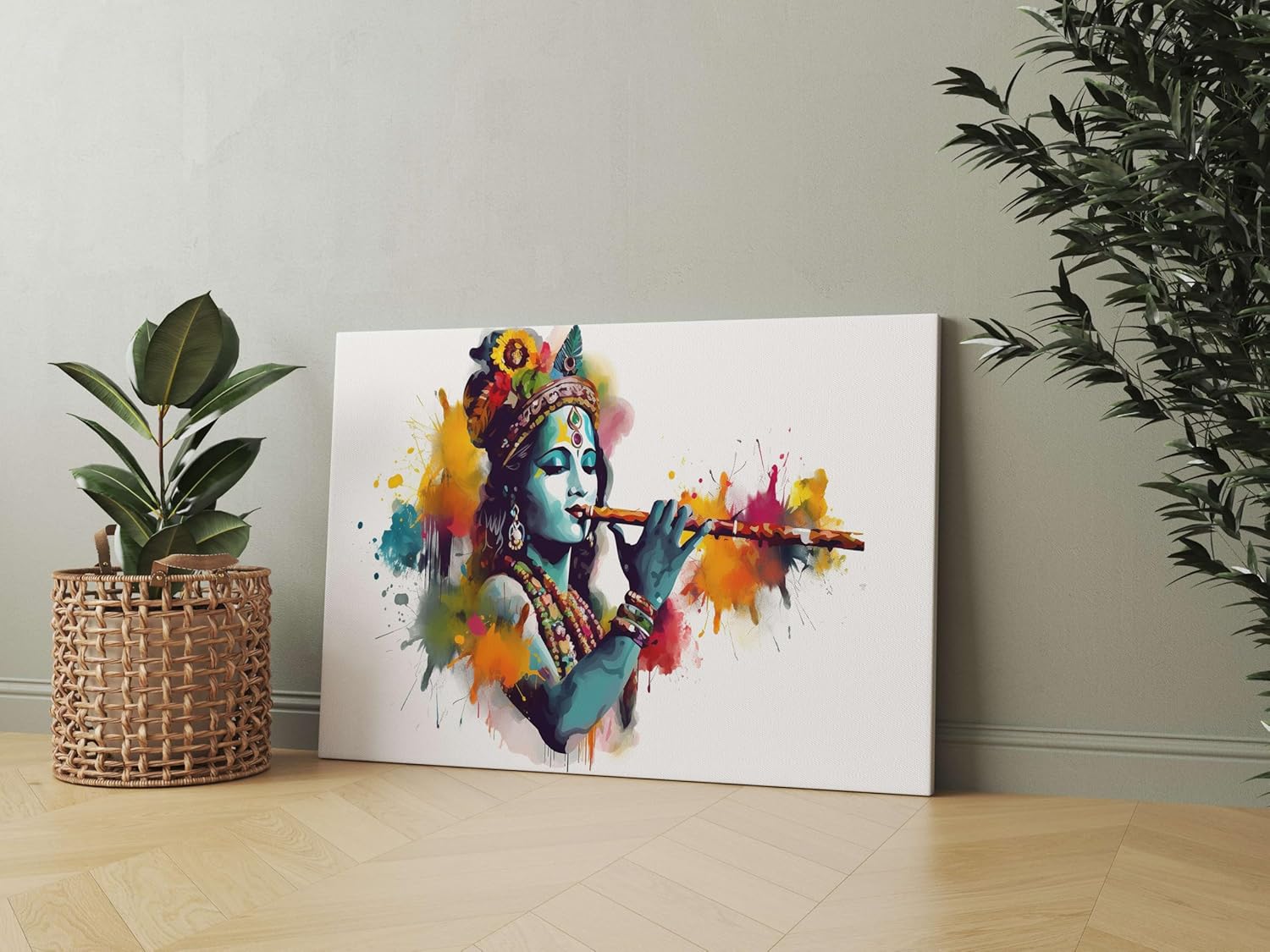 Radha Krishna Paintings For Wall Decoration With Frame Canvas Painting