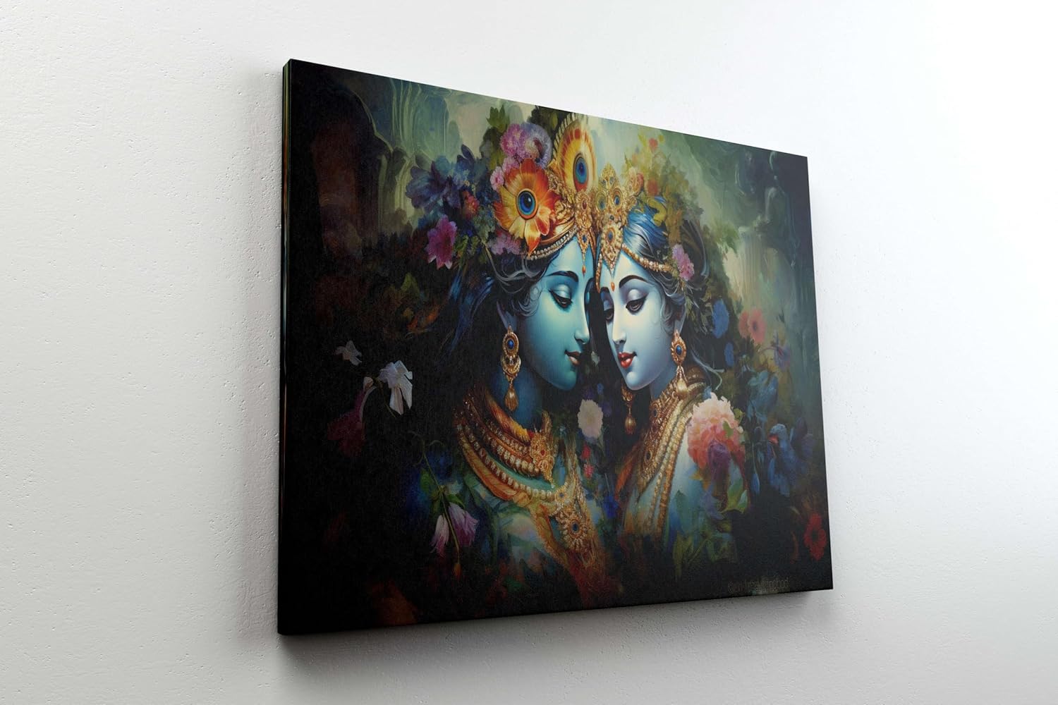 Radha Krishna Paintings For Wall Decoration With Frame Canvas Painting