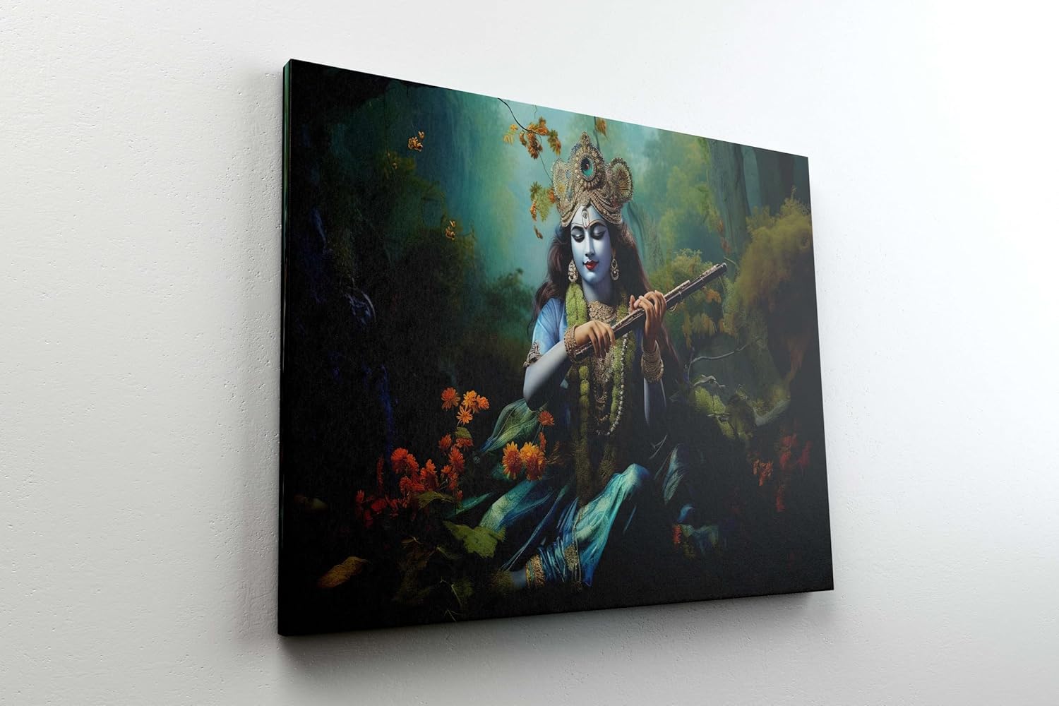 Radha Krishna Paintings For Wall Decoration With Frame Canvas Painting