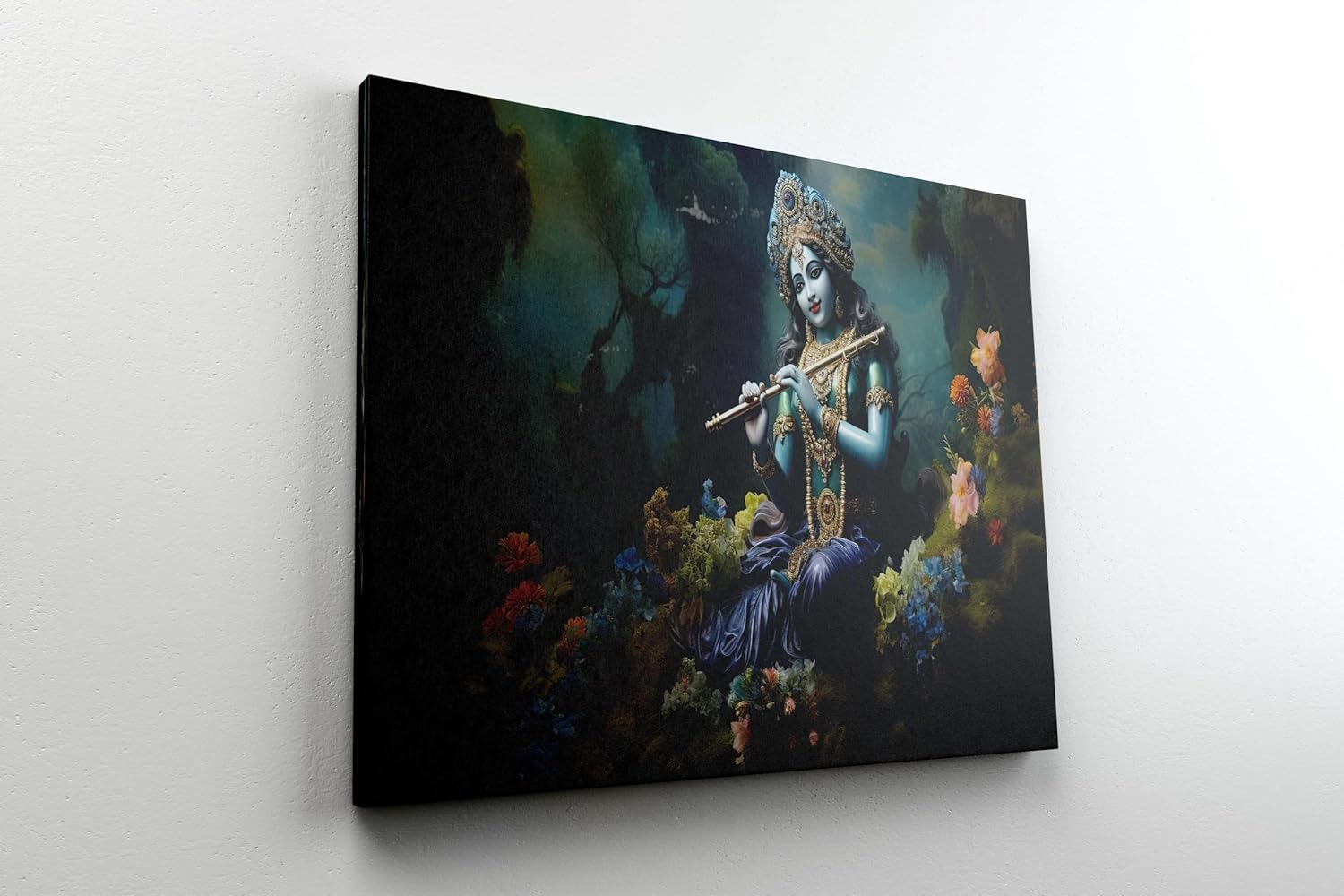 Radha Krishna Paintings For Wall Decoration With Frame Canvas Painting
