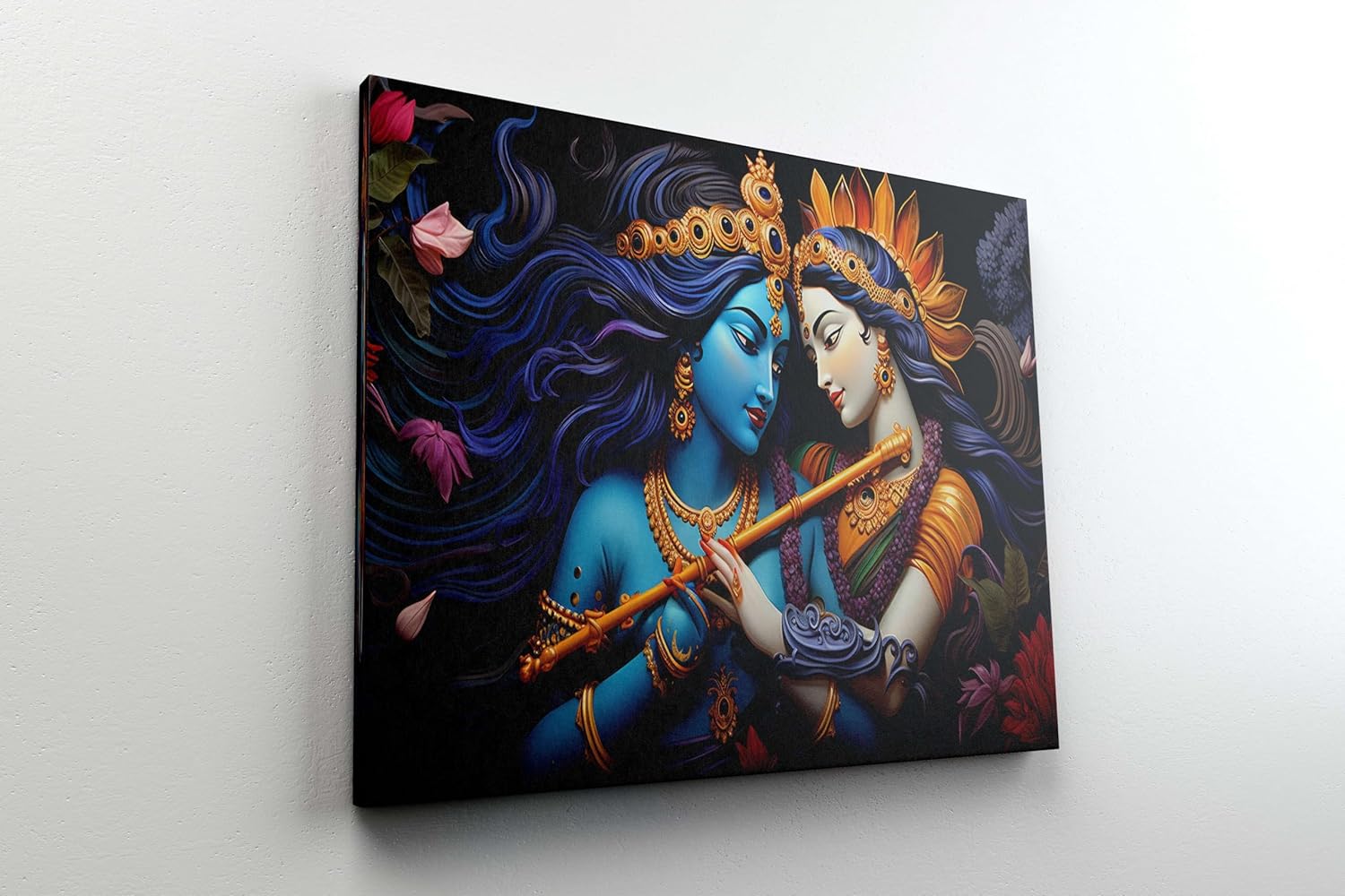 Radha Krishna Paintings For Wall Decoration With Frame Canvas Painting