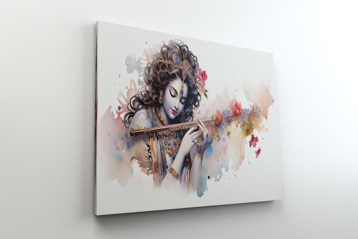 Radha Krishna Paintings For Wall Decoration With Frame Canvas Painting