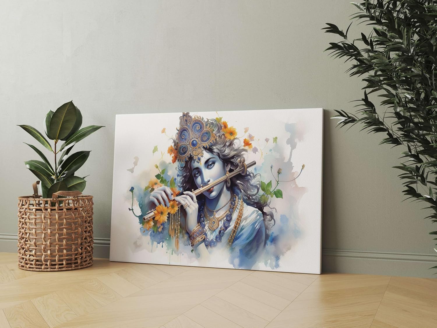 Radha Krishna Paintings For Wall Decoration With Frame Canvas Painting