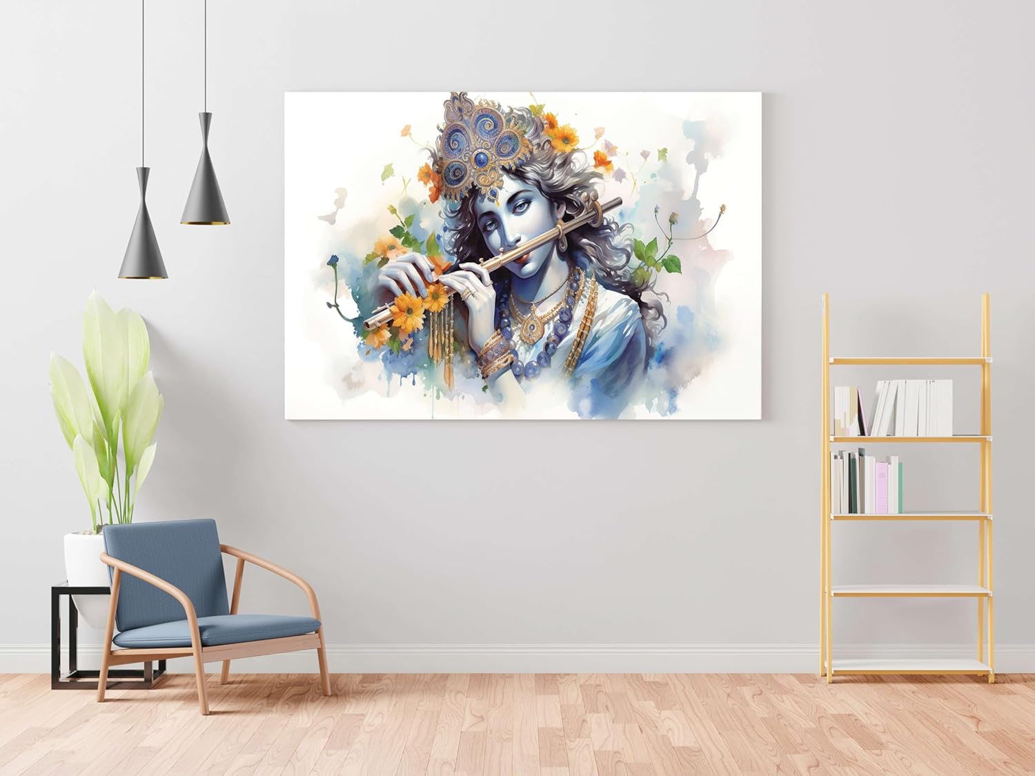 Radha Krishna Paintings For Wall Decoration With Frame Canvas Painting