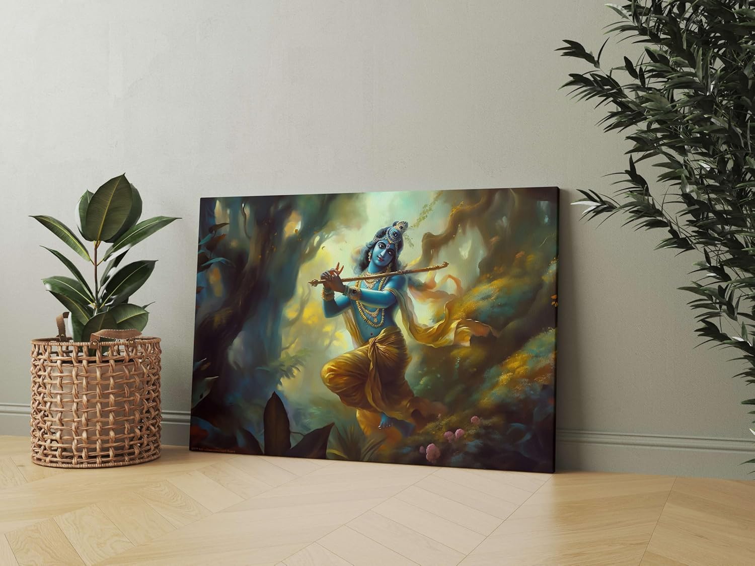 Radha Krishna Paintings For Wall Decoration With Frame Canvas Painting