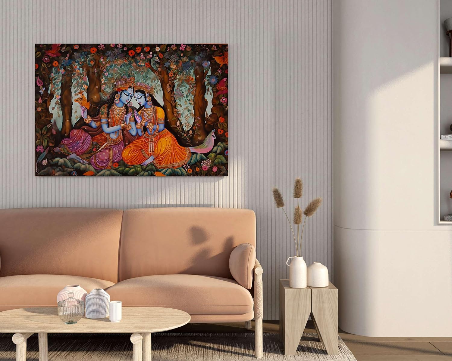 Radha Krishna Paintings For Wall Decoration With Frame Canvas Painting