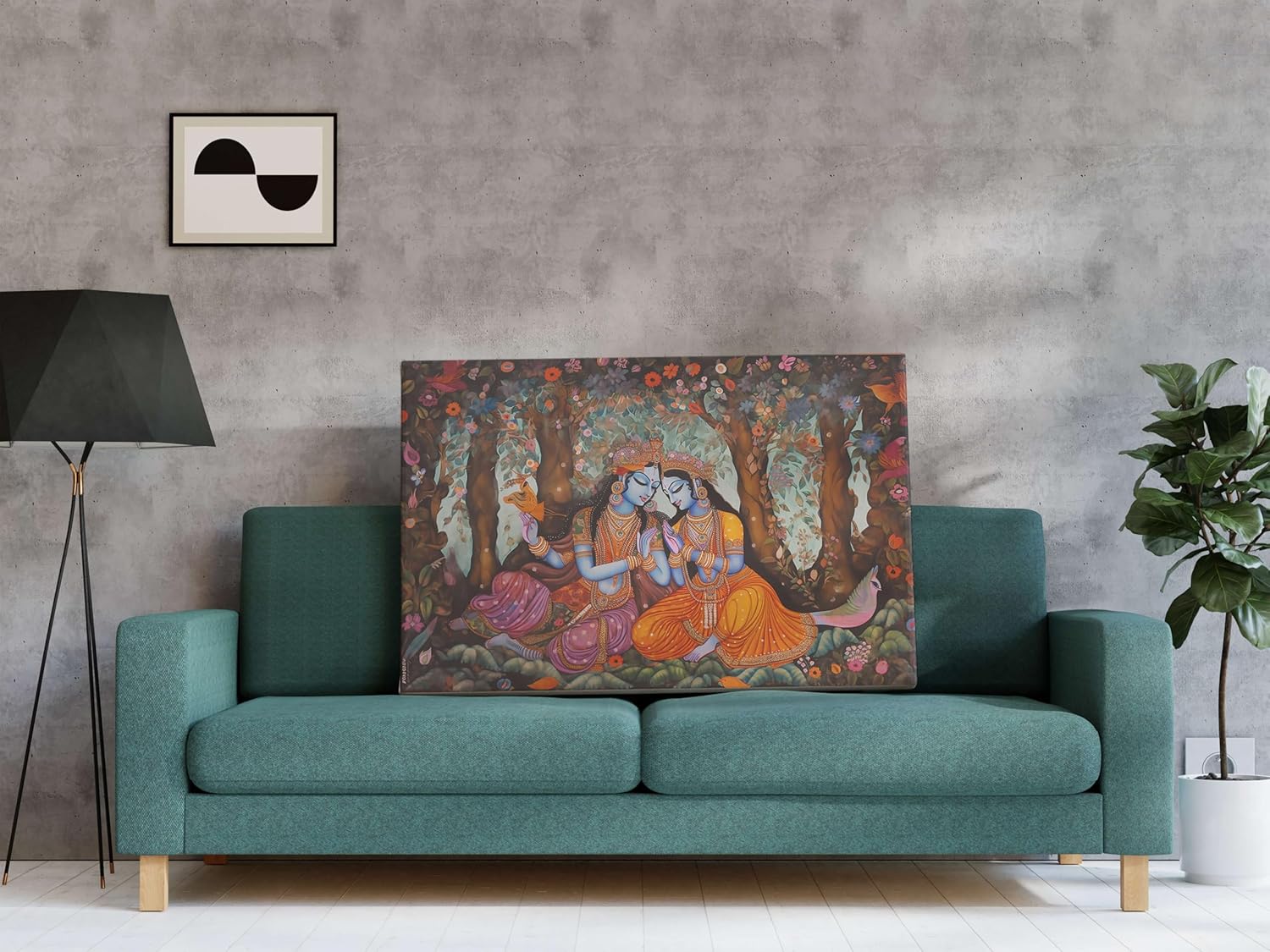 Radha Krishna Paintings For Wall Decoration With Frame Canvas Painting