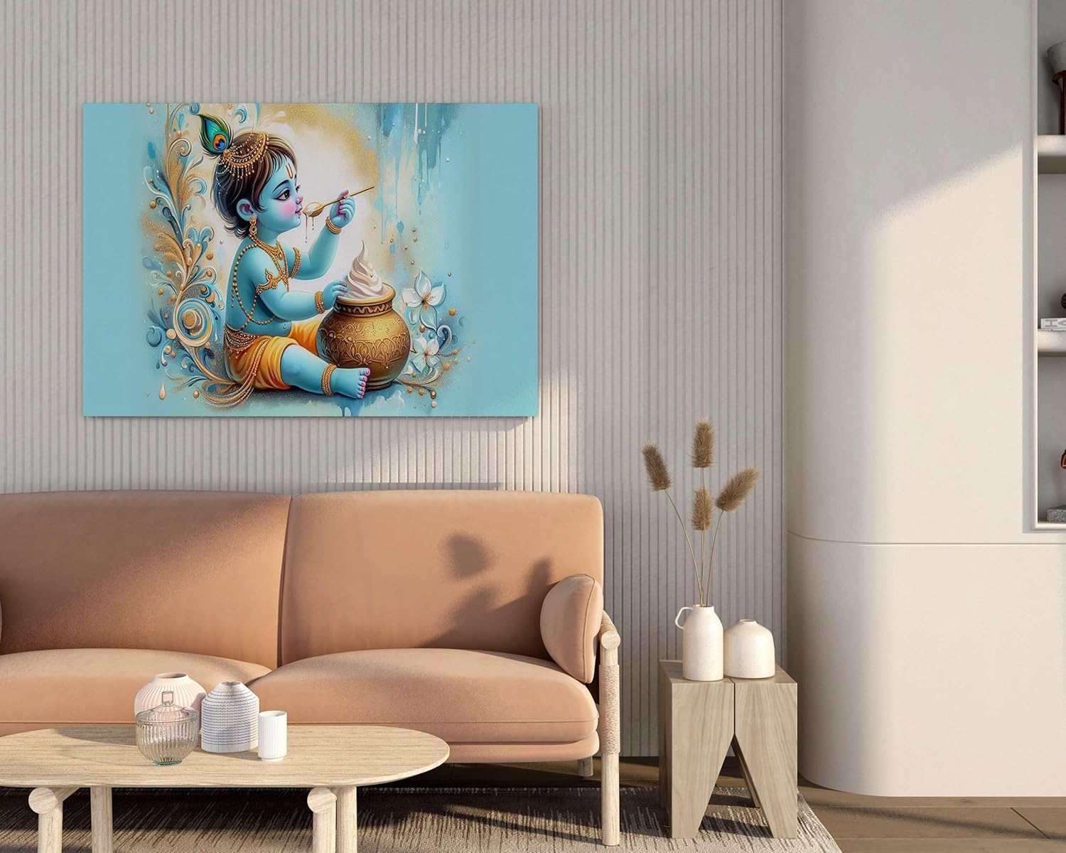 Radha Krishna Paintings For Wall Decoration With Frame Canvas Painting