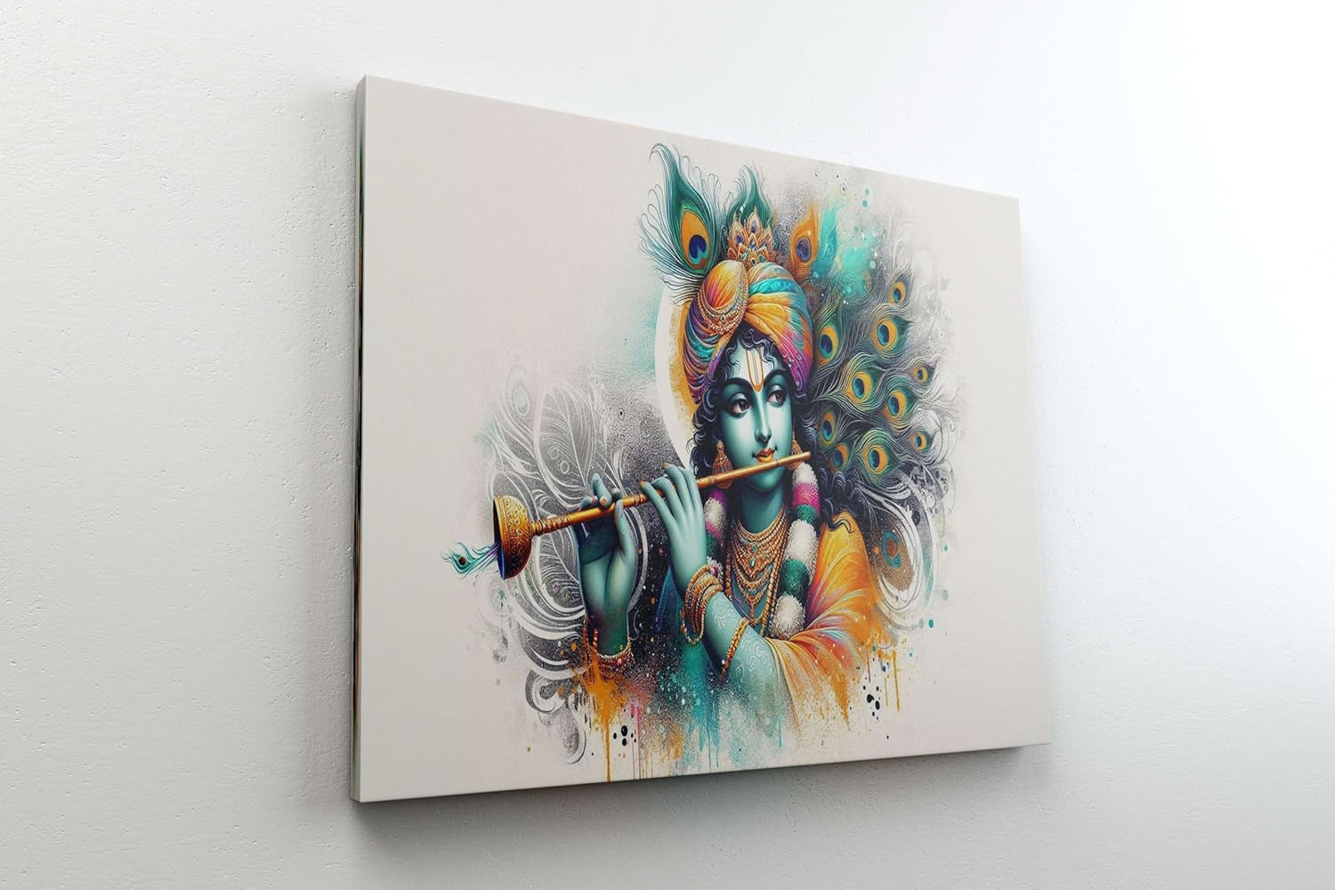 Radha Krishna Paintings For Wall Decoration With Frame Canvas Painting