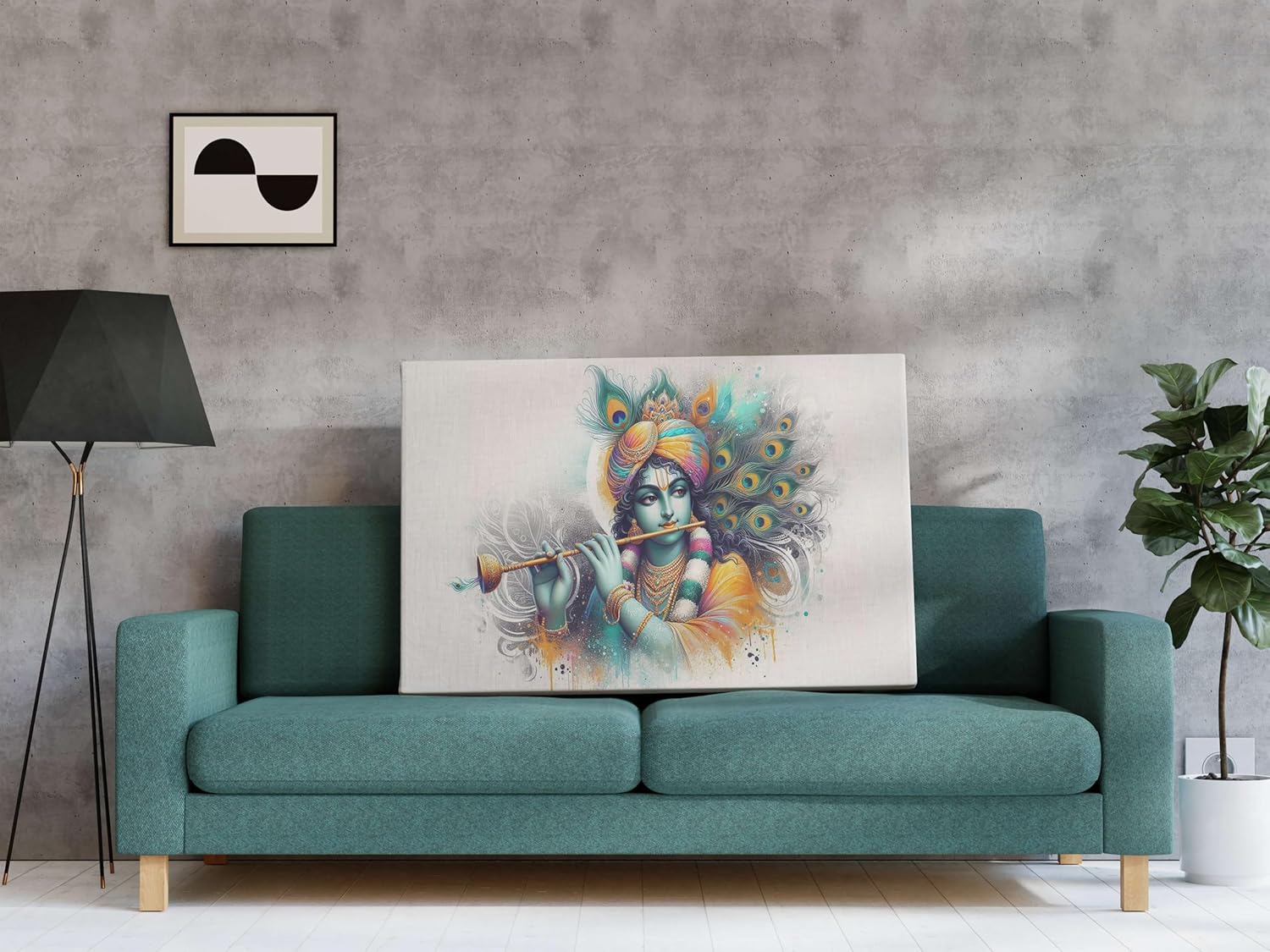 Radha Krishna Paintings For Wall Decoration With Frame Canvas Painting