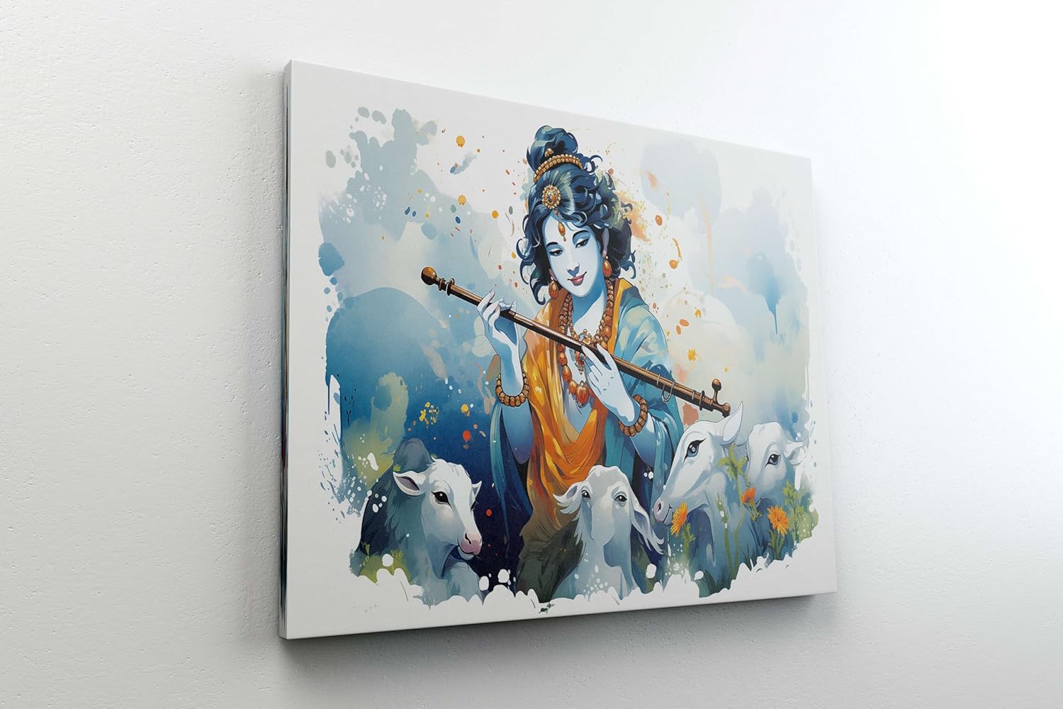 Radha Krishna Paintings For Wall Decoration With Frame Canvas Painting