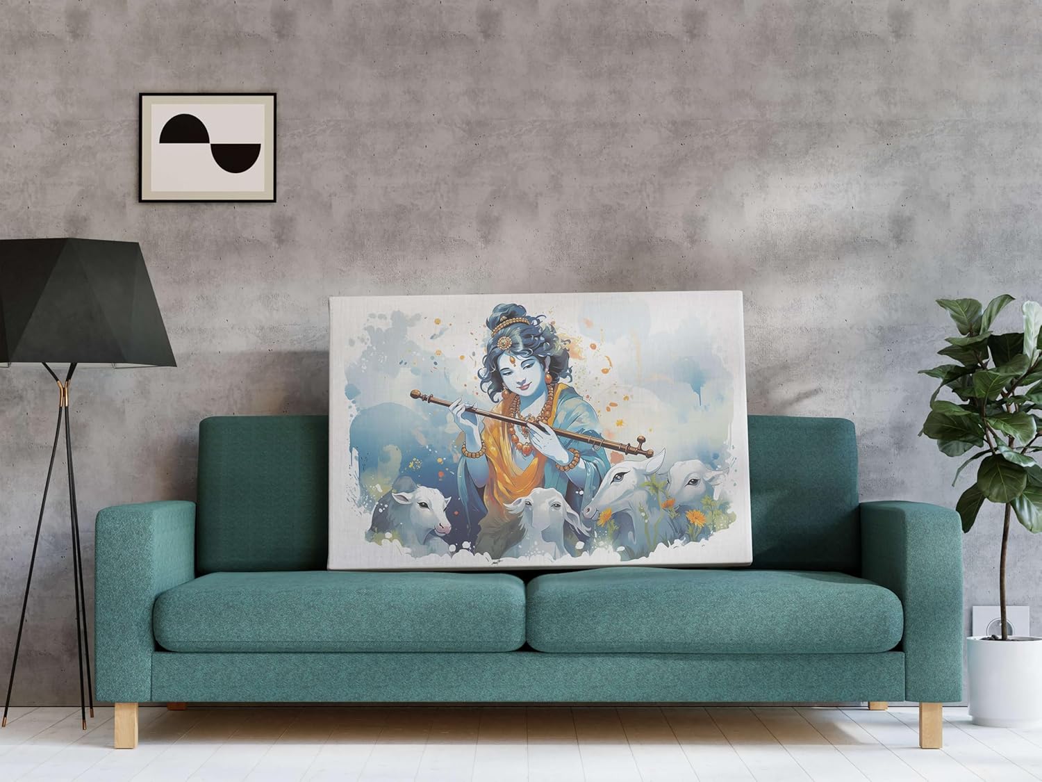 Radha Krishna Paintings For Wall Decoration With Frame Canvas Painting