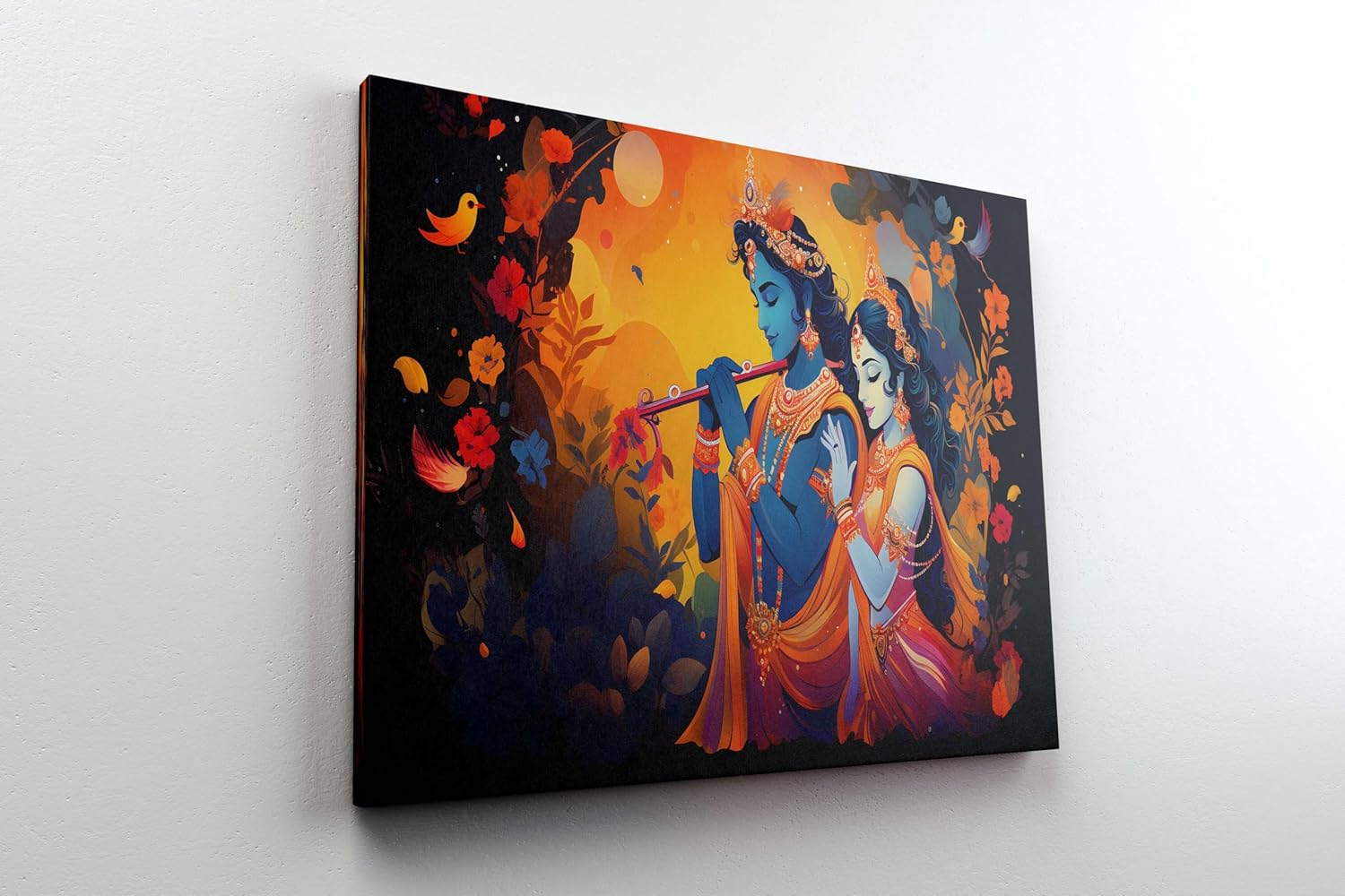 Radha Krishna Paintings For Wall Decoration With Frame Canvas Painting