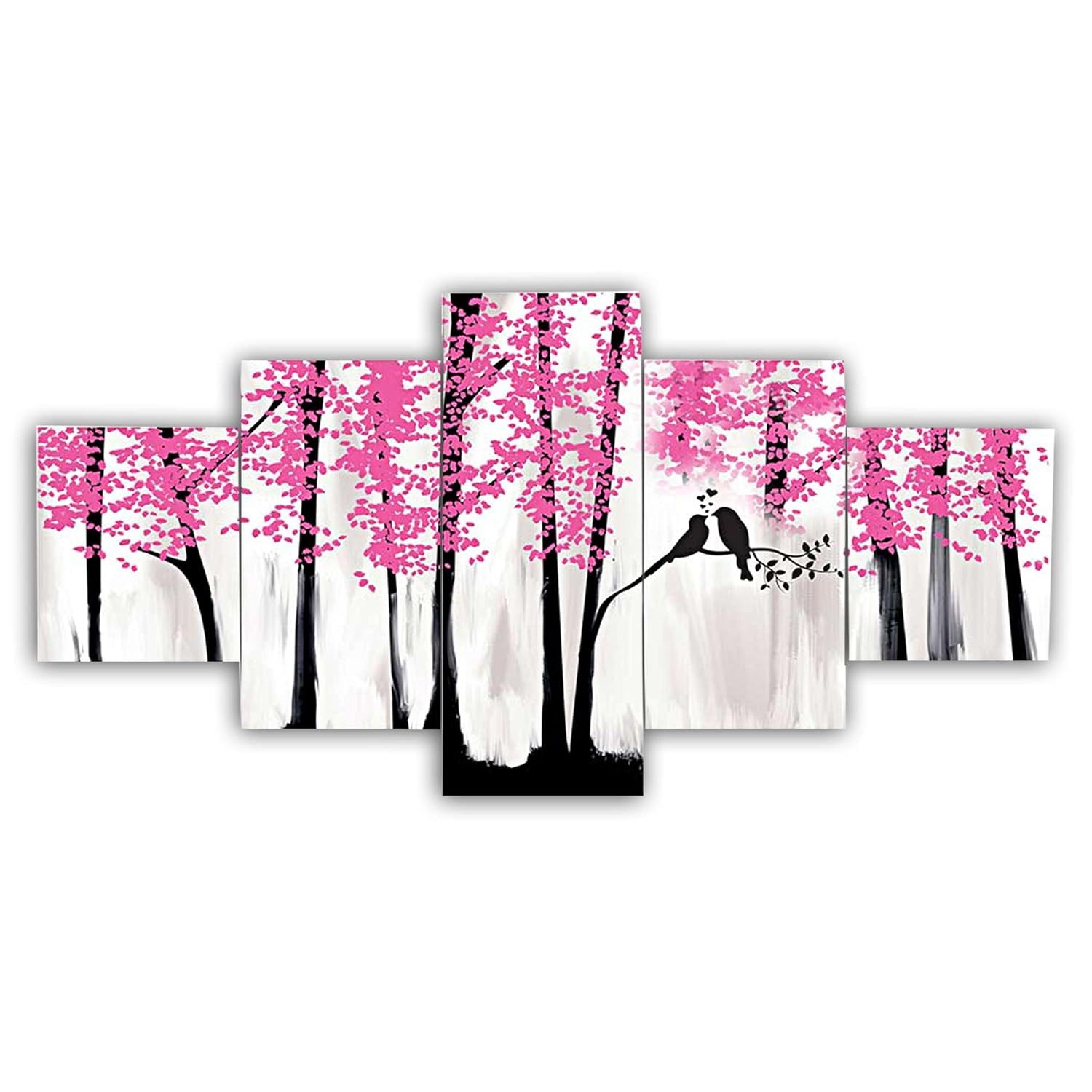 MDF Framed 3D Wall Painting Set of Five for Home Decoration, Big Size Painting for Living Room