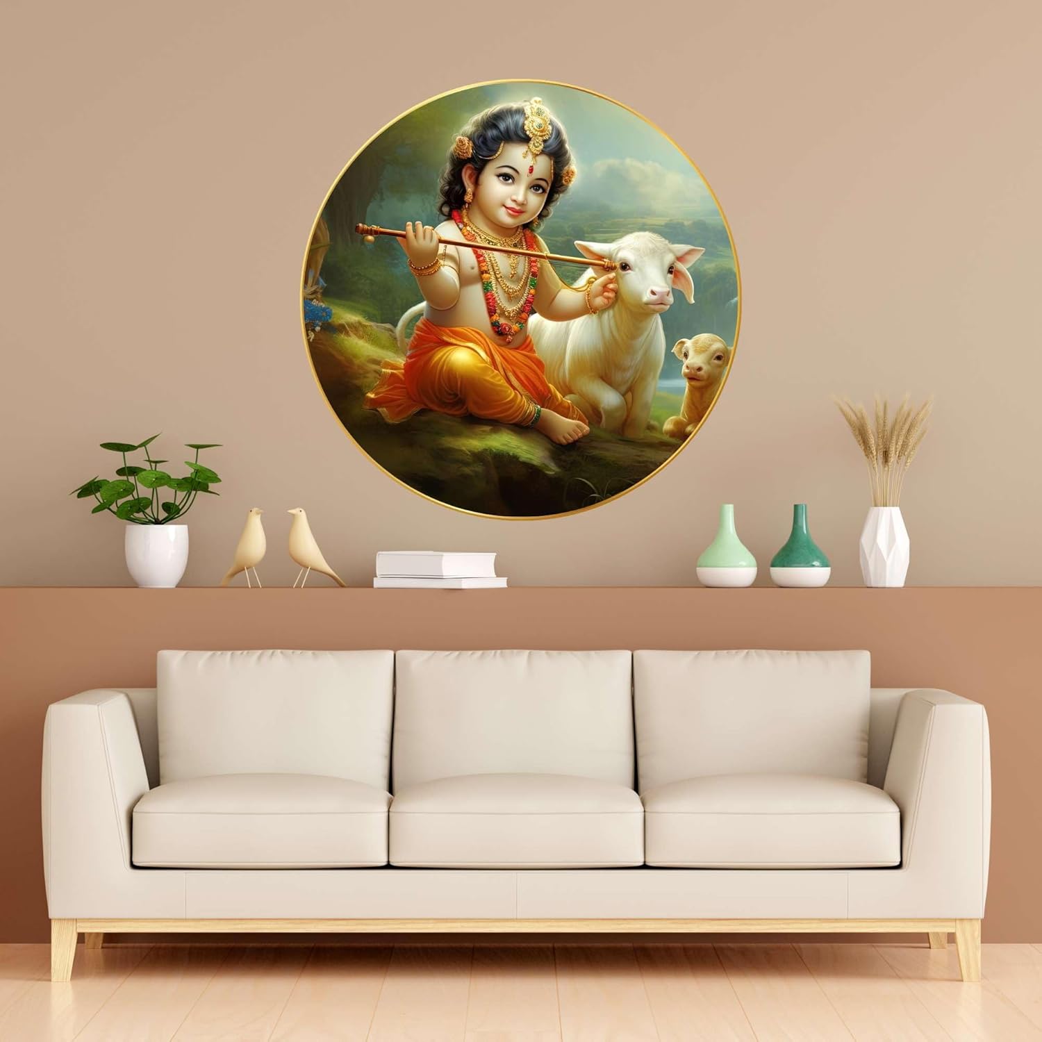 Radha Krishna Wall Painting for Wall Dec...