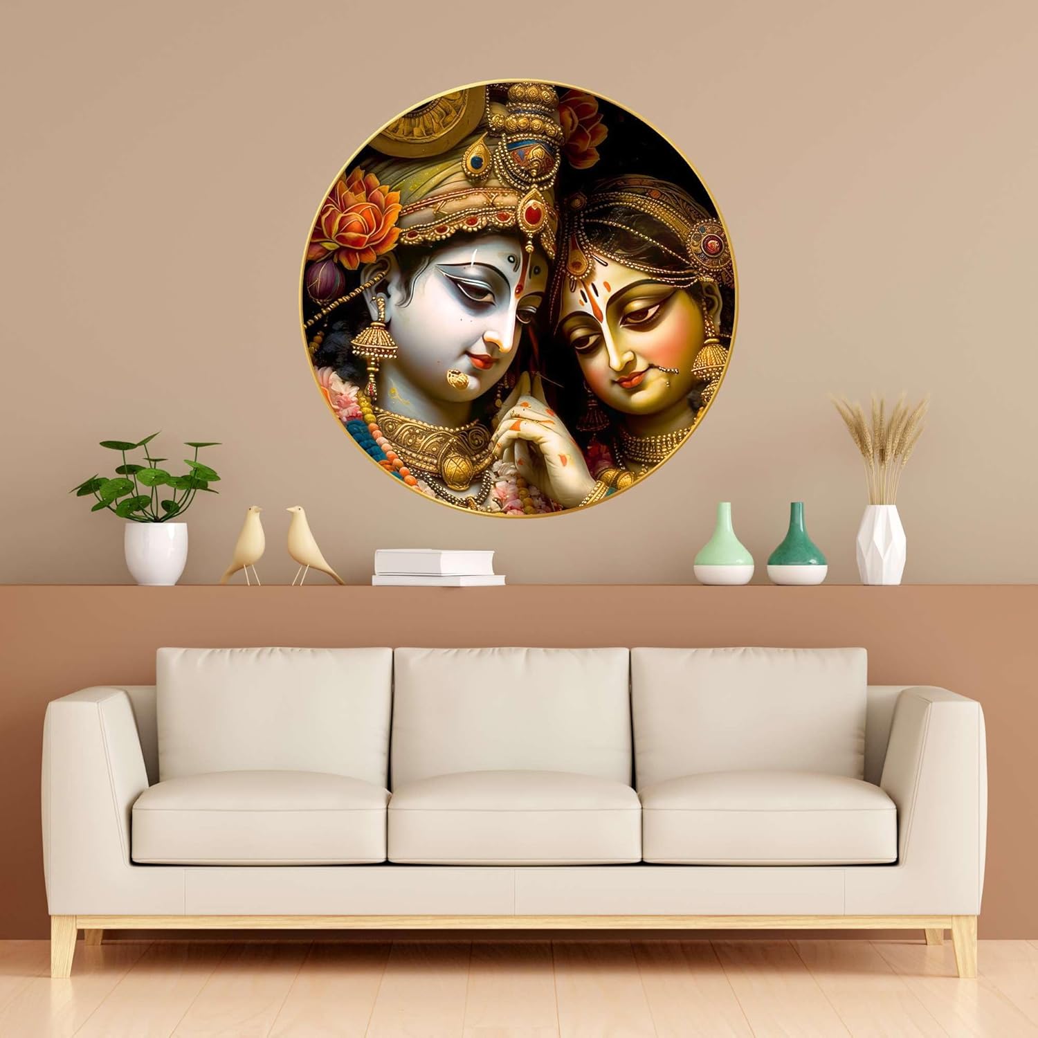 Radha Krishna Wall Painting for Wall Dec...